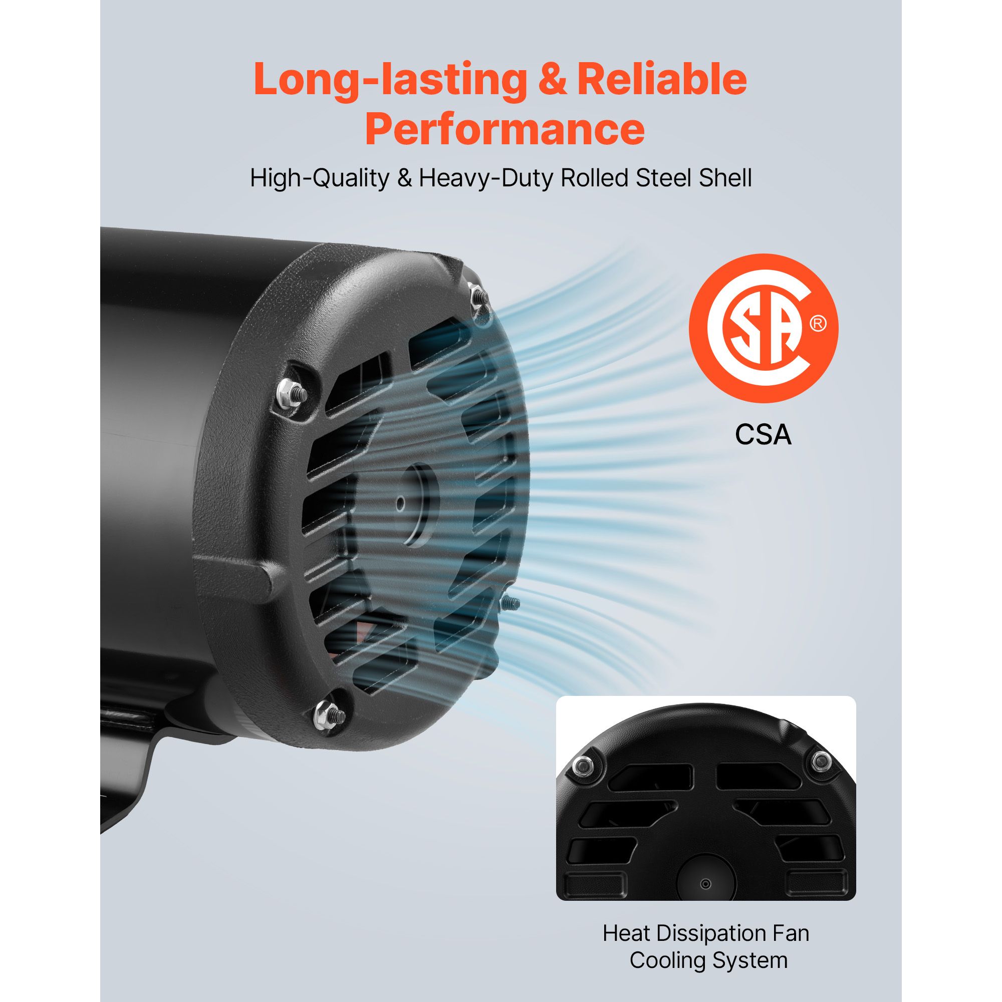 10 HP Electric Motor, 1770RPM Air Compressor Motor, CW/CCW Rotation, 1.375 Inch Shaft Diameter view 5