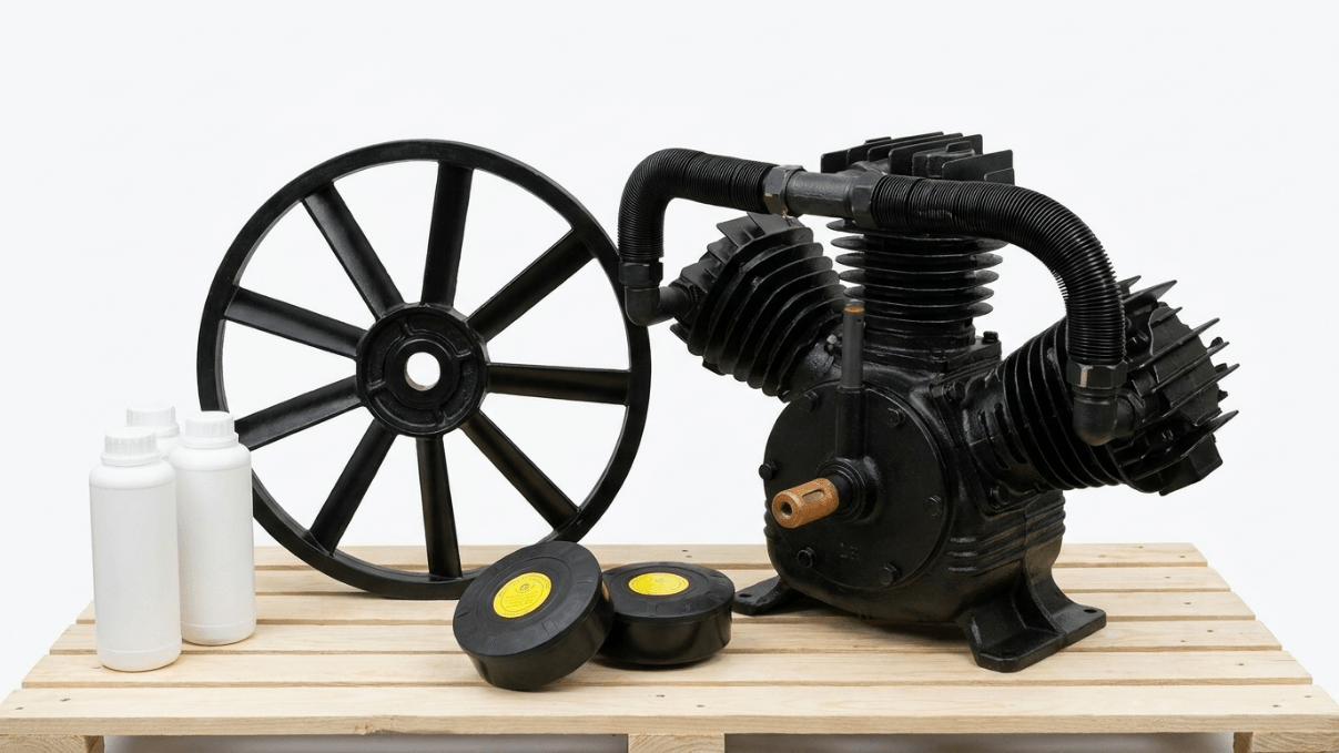 15HP & 13 HP Gas Air Compressor with Electric Start – 66 & 39 Gallon Tank Options view 1