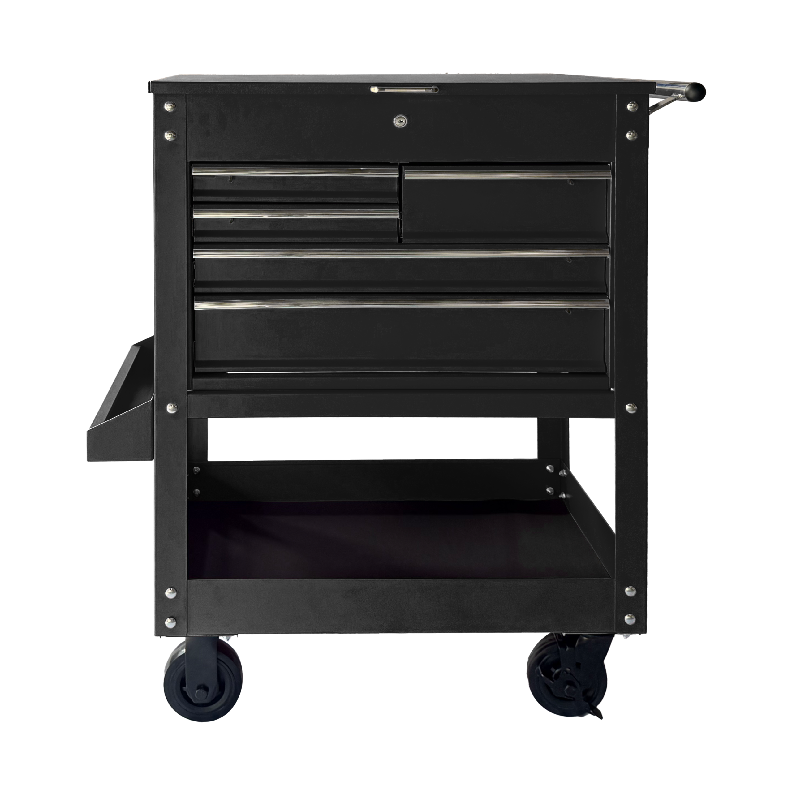 5 Drawer Heavy Duty Rolling Tool Cabinet Steel Garage Storage with Ball Bearing Slides view 4