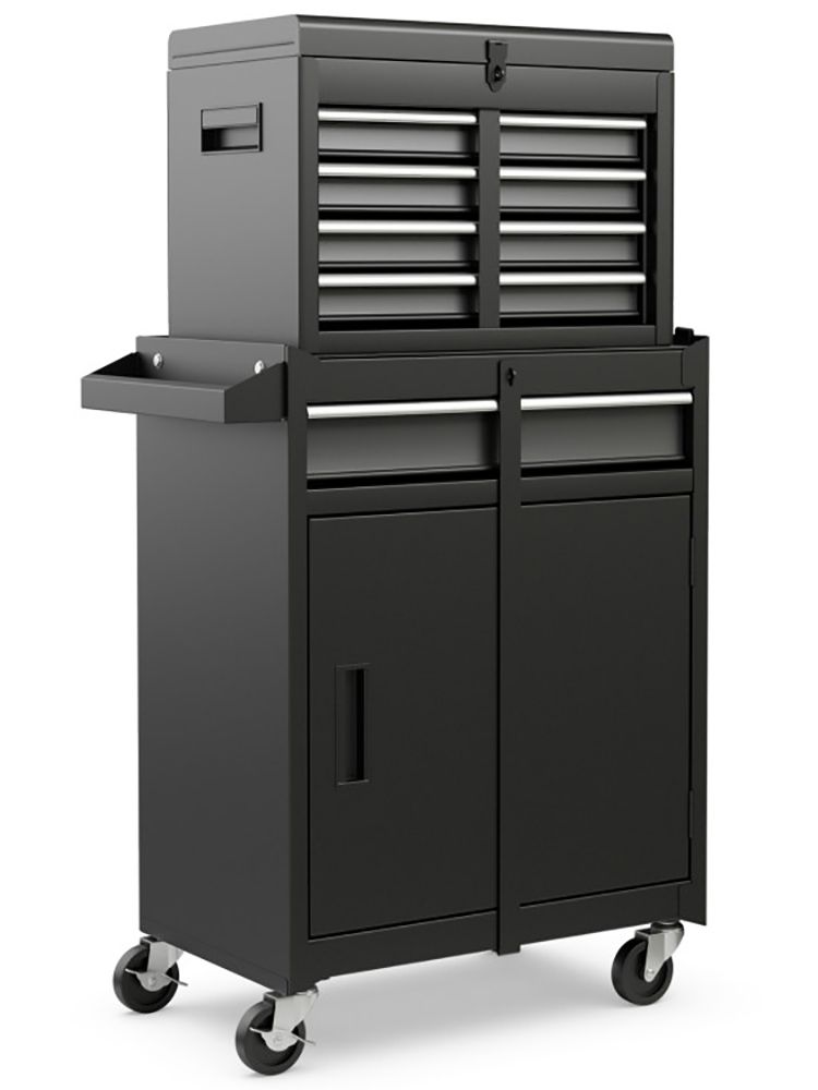 2-in-1 Rolling Tool Chest with 5 Sliding Lockable Drawers view 1