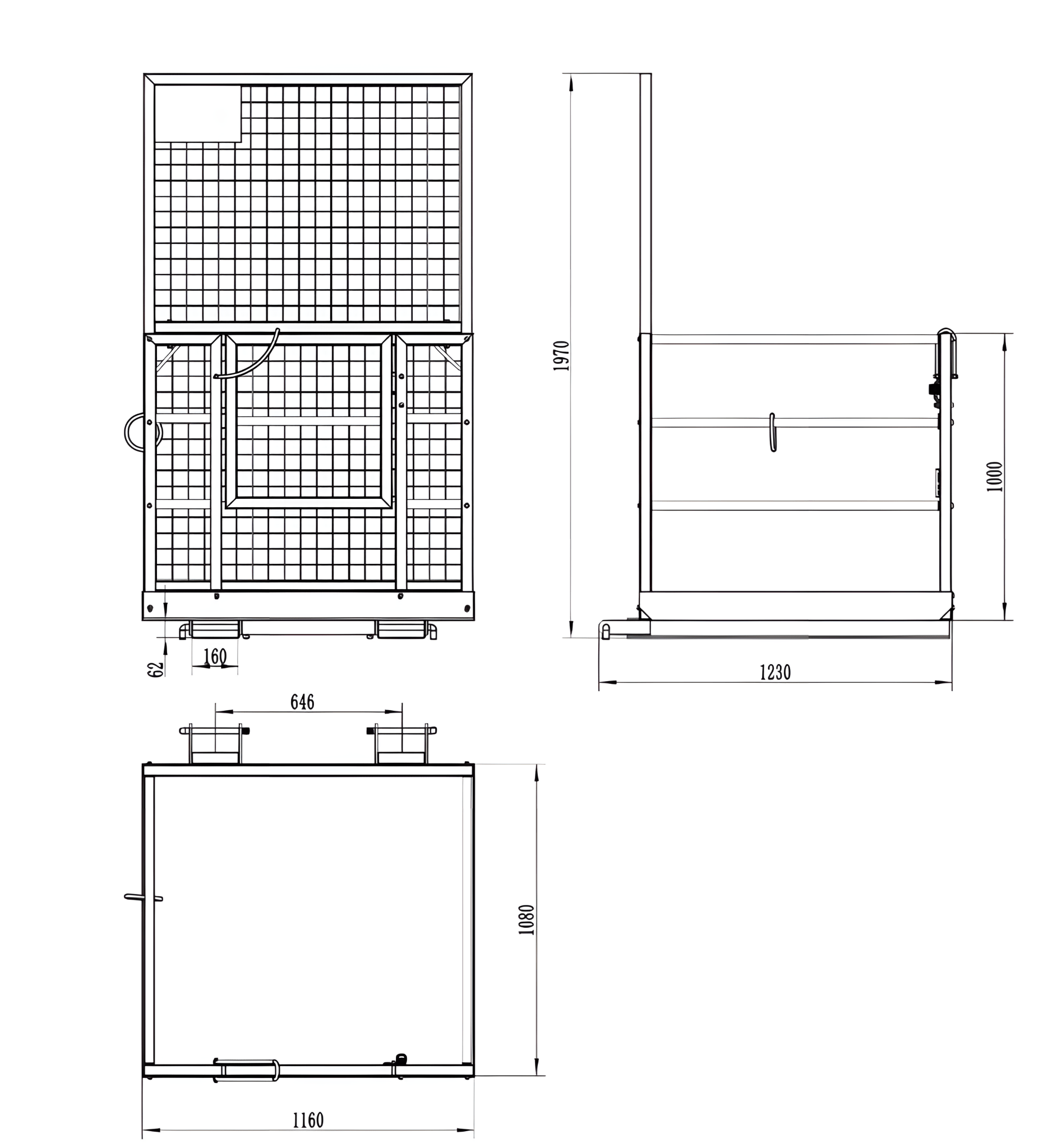 2-Person Forklift Safety Cage – 1,200 lb Lift Capacity Work Platform 9194534 view 1