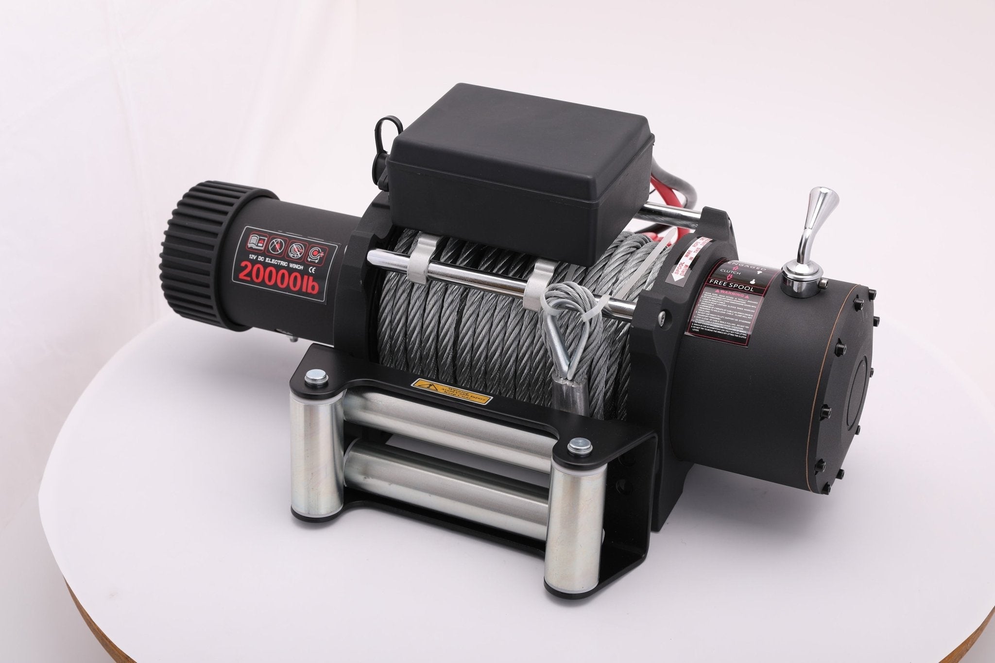 20000LB 12V Electric Winch – Heavy Duty 7.8HP Series Wound Motor, 4-Stage Planetary Gear, Roller Fairlead – SU20000 view 5