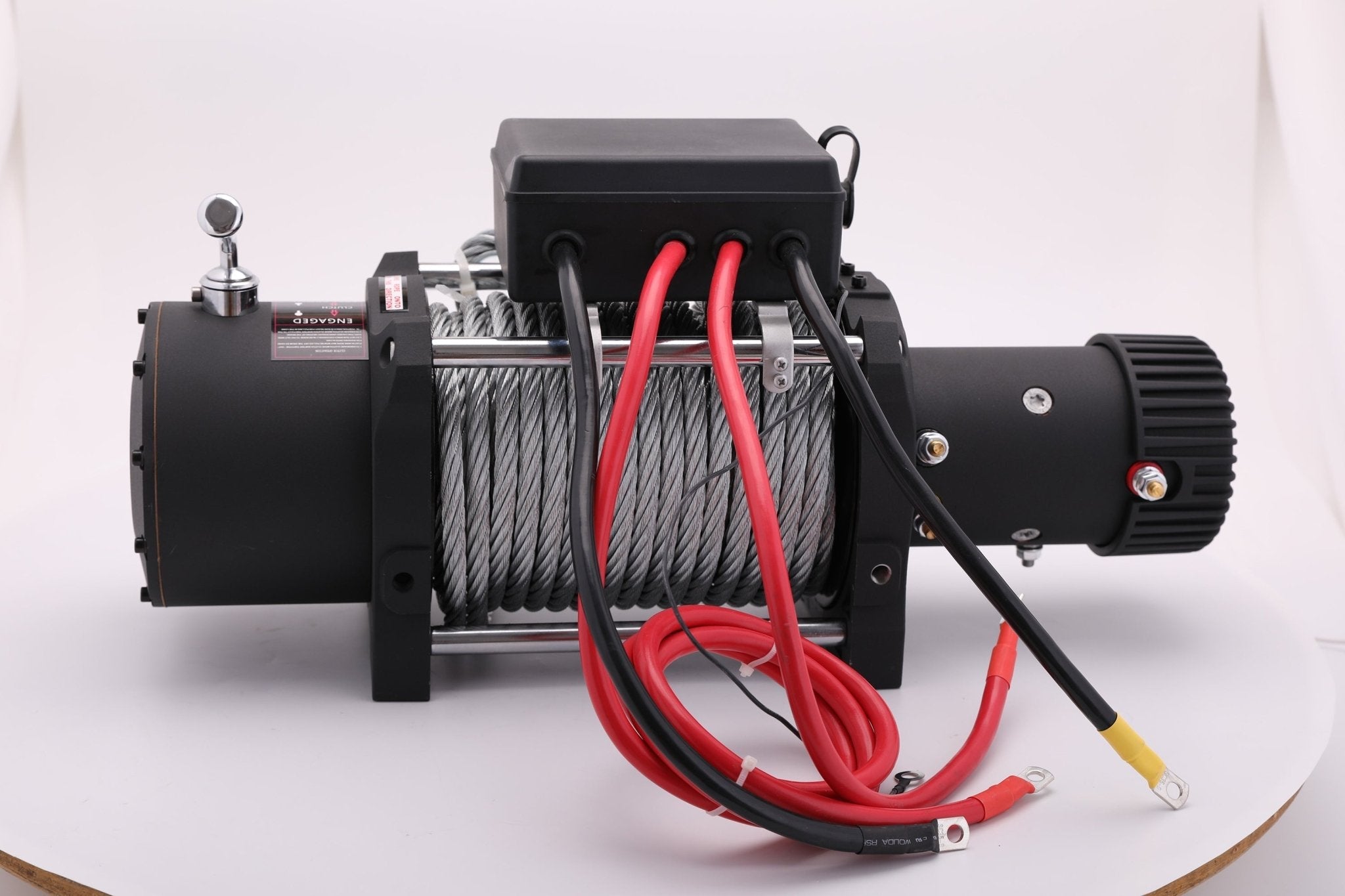 20000LB 12V Electric Winch – Heavy Duty 7.8HP Series Wound Motor, 4-Stage Planetary Gear, Roller Fairlead – SU20000 view 3