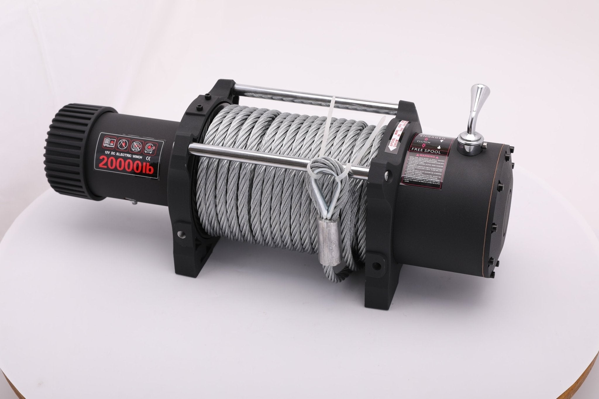 20000LB 12V Electric Winch – Heavy Duty 7.8HP Series Wound Motor, 4-Stage Planetary Gear, Roller Fairlead – SU20000 view 4