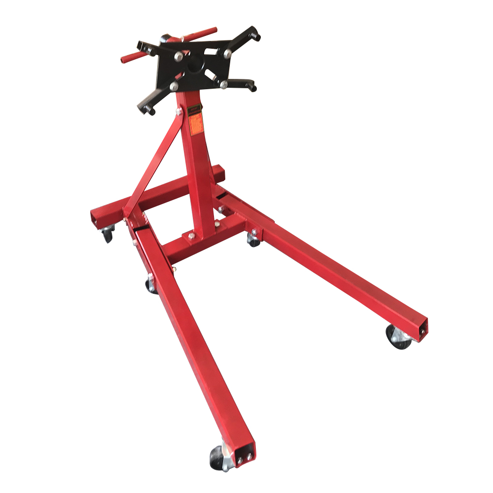 2000 lb Folding Engine Stand with 360° Rotating Mounting Head view 1