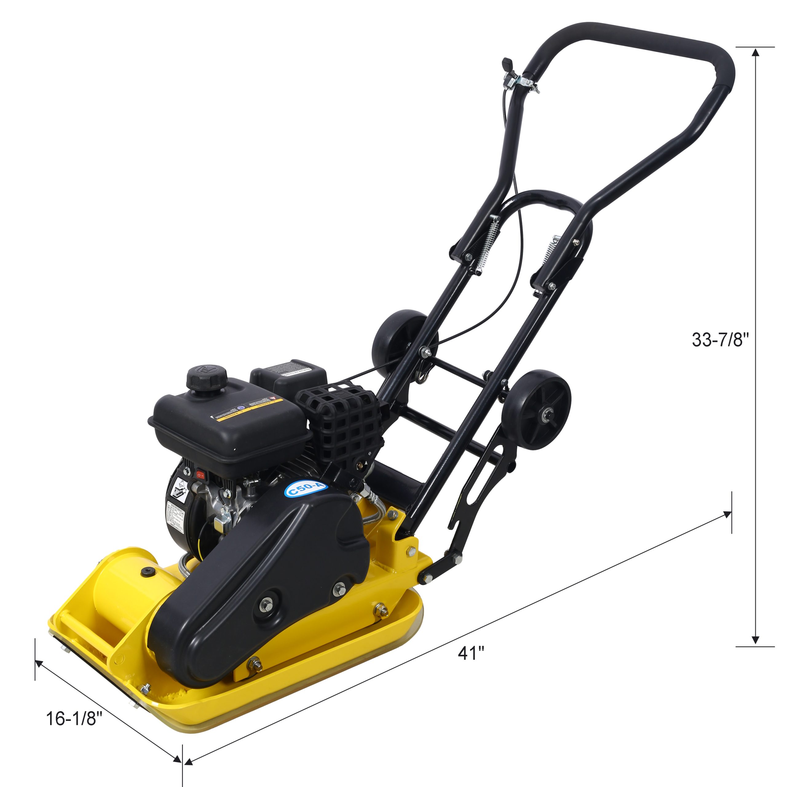 2.5HP Plate Compactor Gas 79.7cc 8200N Force Construction Concrete Tamper Machine Power Paver view 3