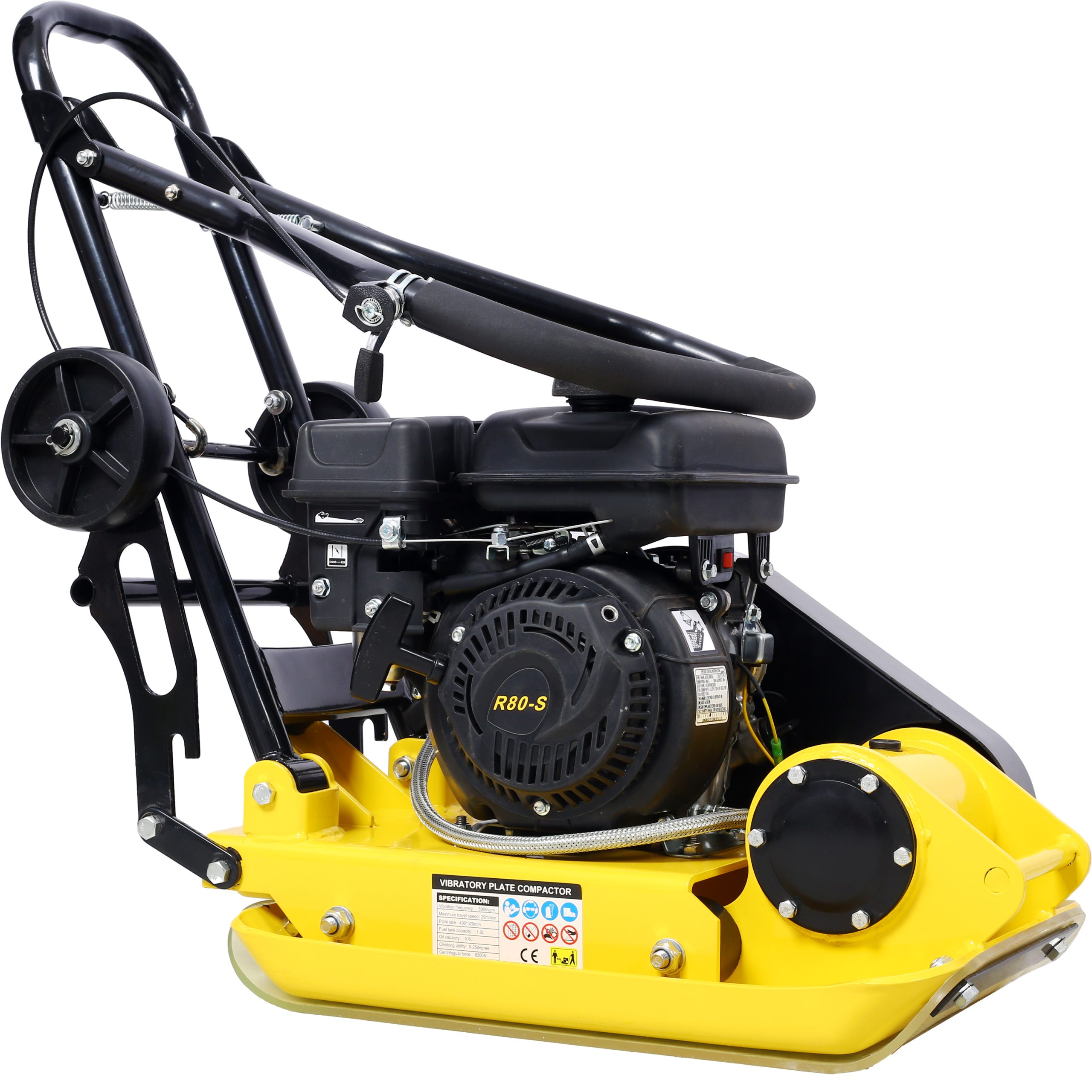 2.5HP Plate Compactor Gas 79.7cc 8200N Force Construction Concrete Tamper Machine Power Paver view 7