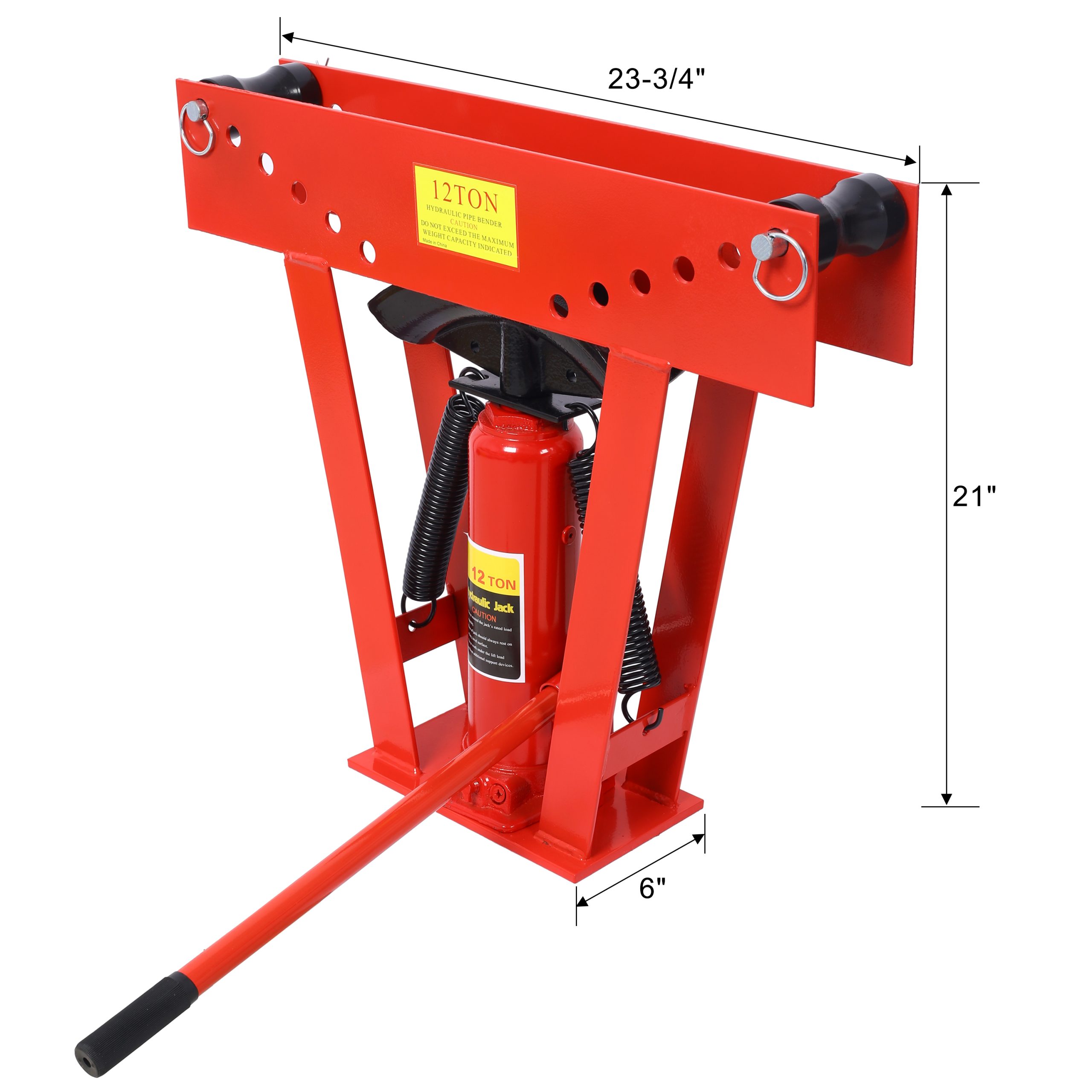12 Ton Pipe Bender Manual Hydraulic, Piping Bending Exhaust Tube Fabric with 6 Dies view 1
