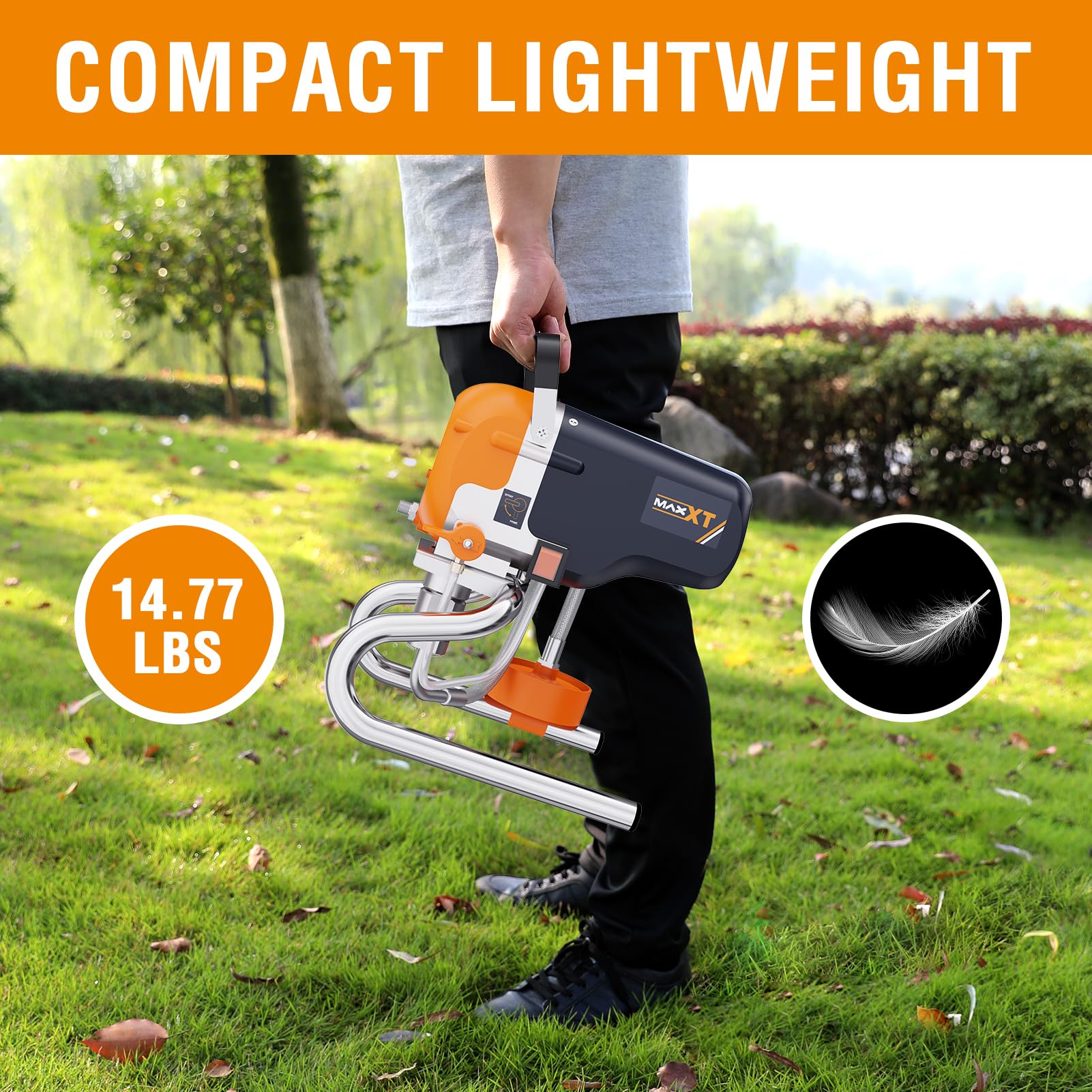 Airless Paint Sprayers, 3300PSI Motorized Paint Sprayer with Stand view 3