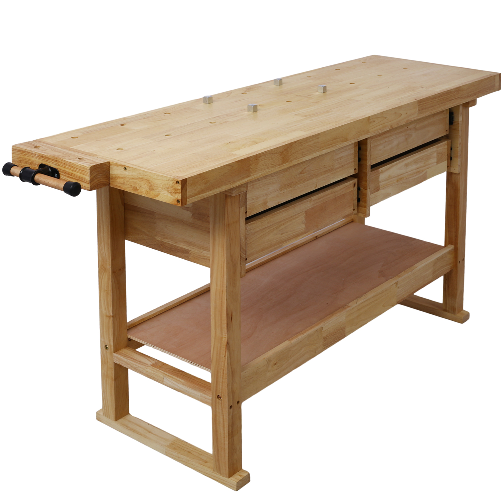 60in Workbench with 4 Drawers Wooden Workbench for Garage Workshop and Home view 8