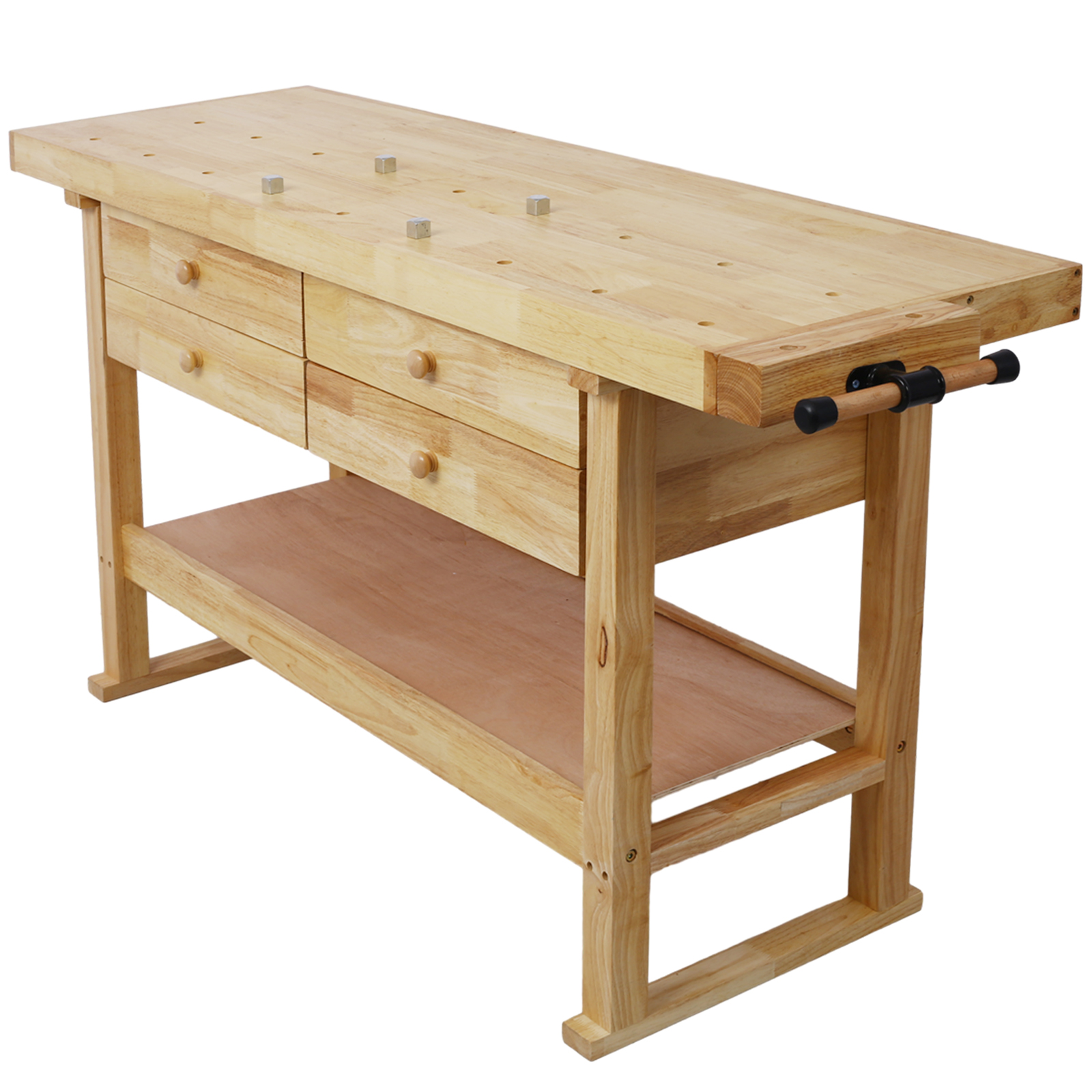 60in Workbench with 4 Drawers Wooden Workbench for Garage Workshop and Home view 7