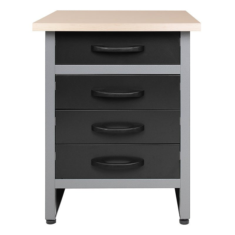 24″ x 24″ Steel Workbench with 4 Drawers & Solid Wood Top view 1