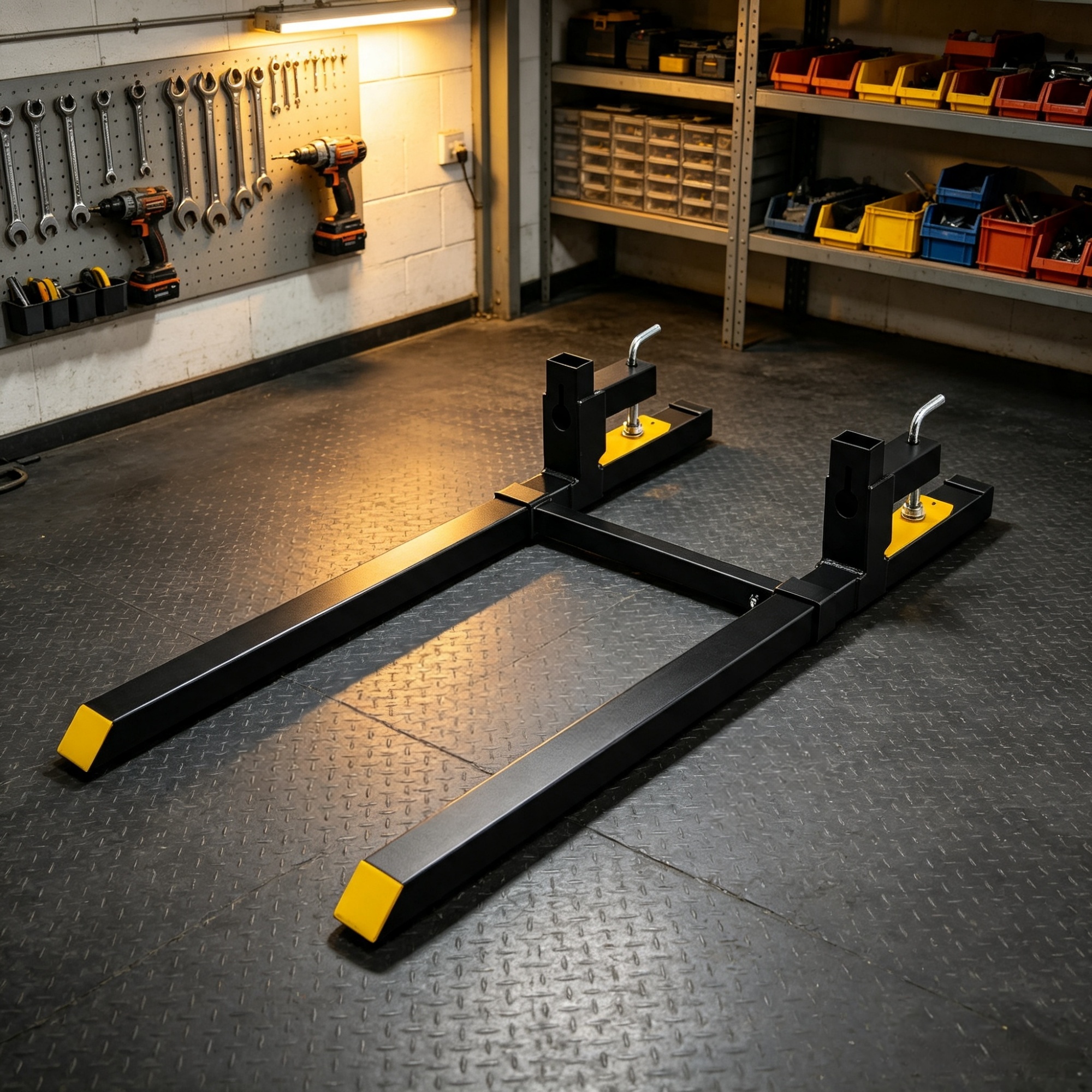 2,000 lb Clamp-On Tractor Pallet Forks view 2