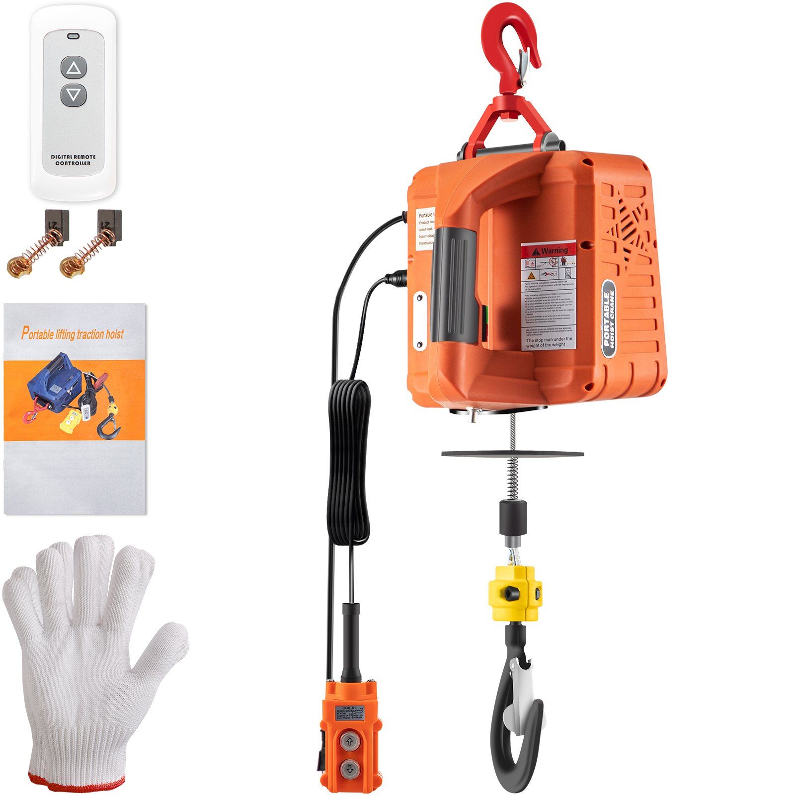 3-in-1 Electric Hoist Winch, 1100lbs Portable Electric Winch, 110V Power Winch Crane view 2
