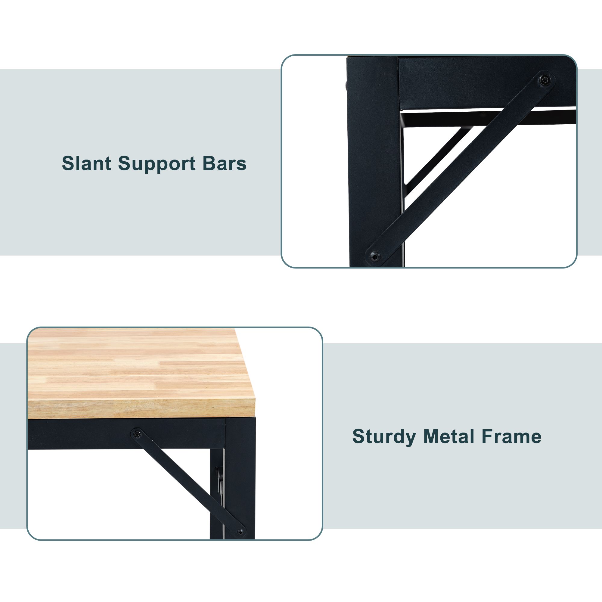 48″ Heavy-Duty Adjustable Workbench for Garage view 4