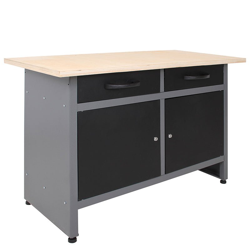 48″ x 24″ Steel Workbench with 2 Drawers & Double Door Storage Cabinet view 7