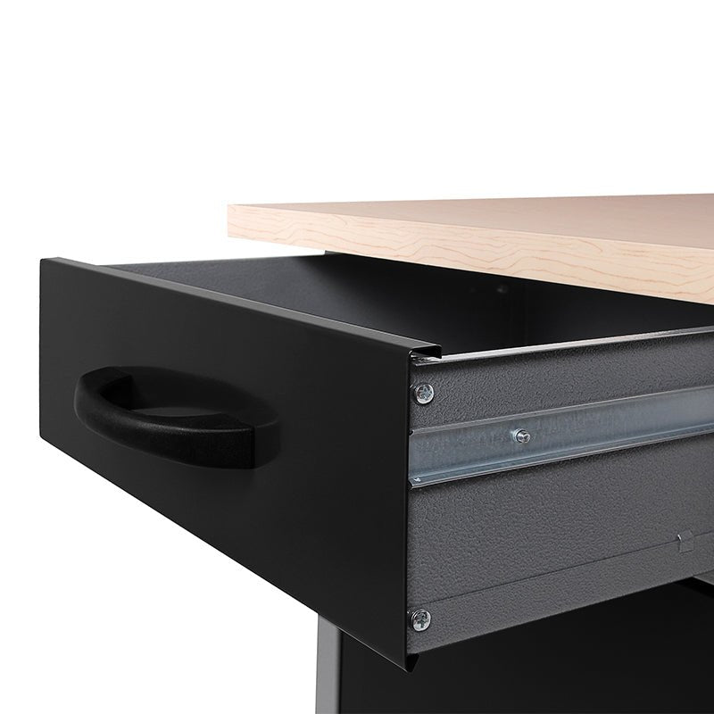 48″ x 24″ Steel Workbench with 2 Drawers & Double Door Storage Cabinet view 2