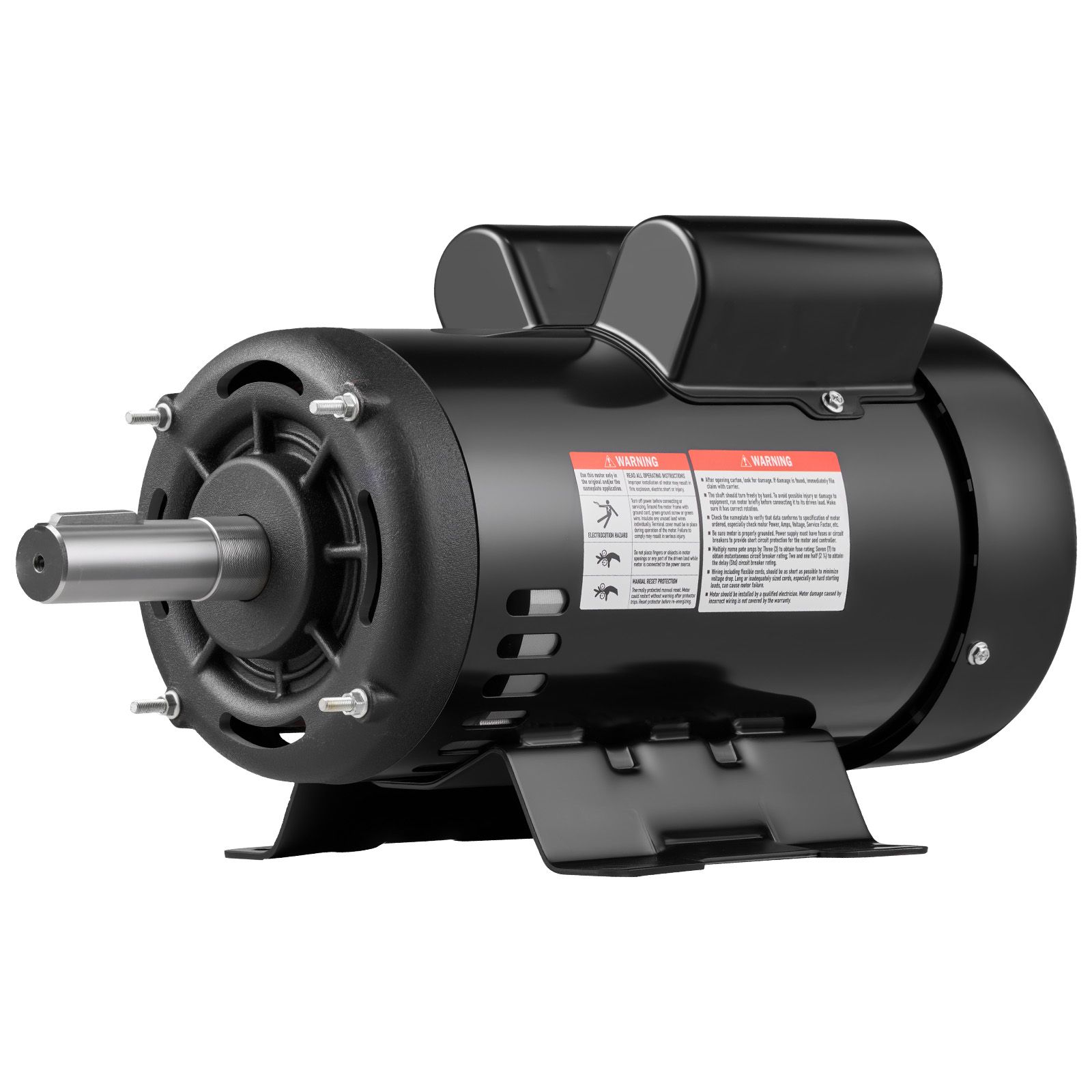 5 HP Electric Motor, 1725RPM Air Compressor Motor, CW/CCW Rotation, 1.125 Inch Shaft Diameter view 1