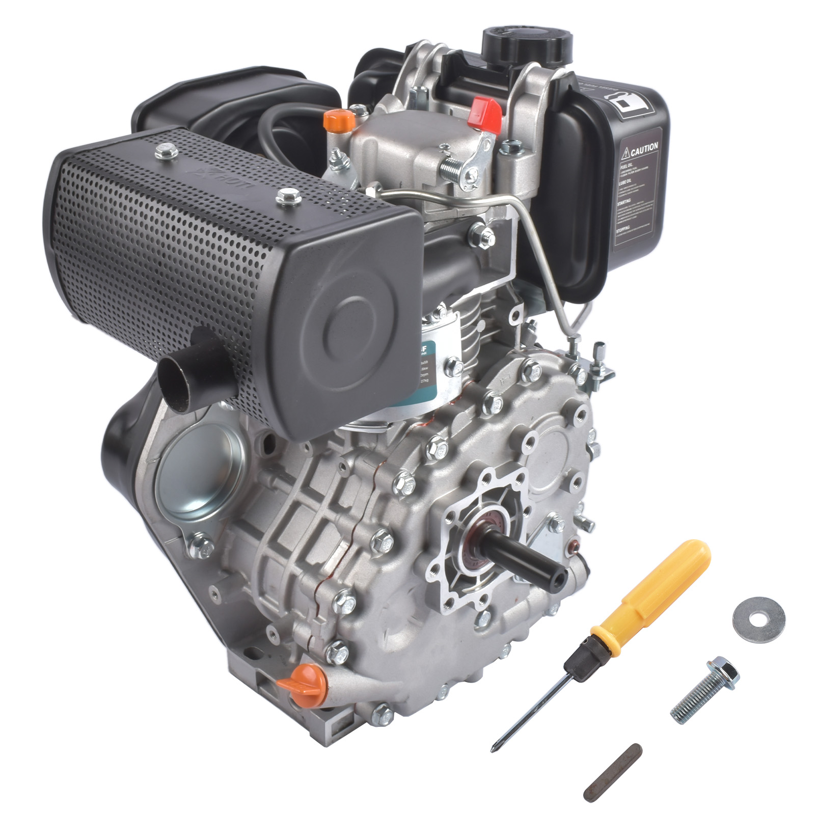 5HP 4-Stroke Single-Cylinder Diesel Engine, 247cc, 3600W view 4