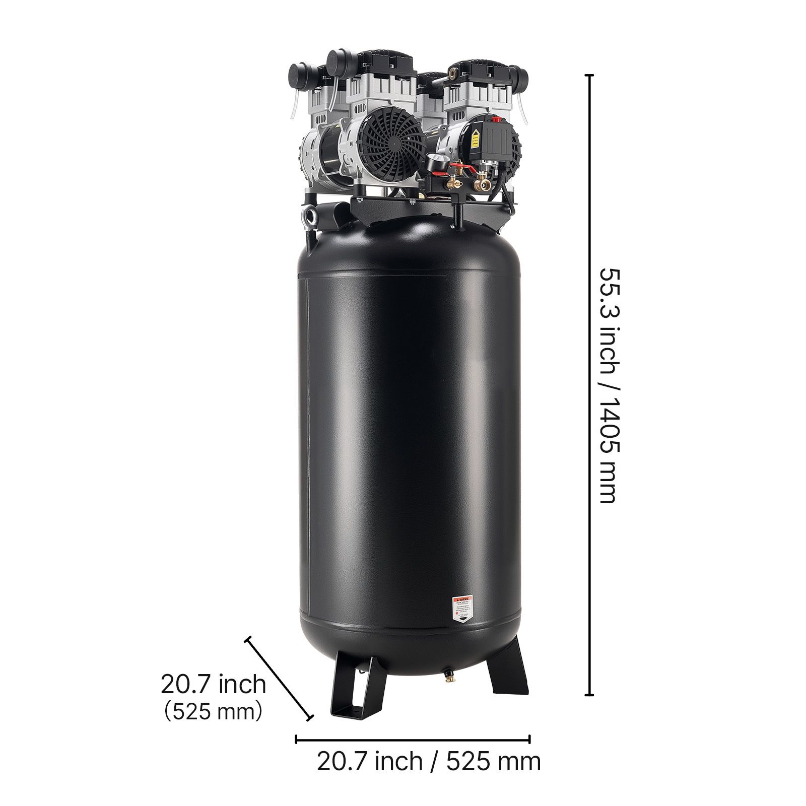 60 Gallons Heavy-Duty Air Compressor, 4HP 10SCFM At 90PSI Air Compressors with Max 125PSI view 7