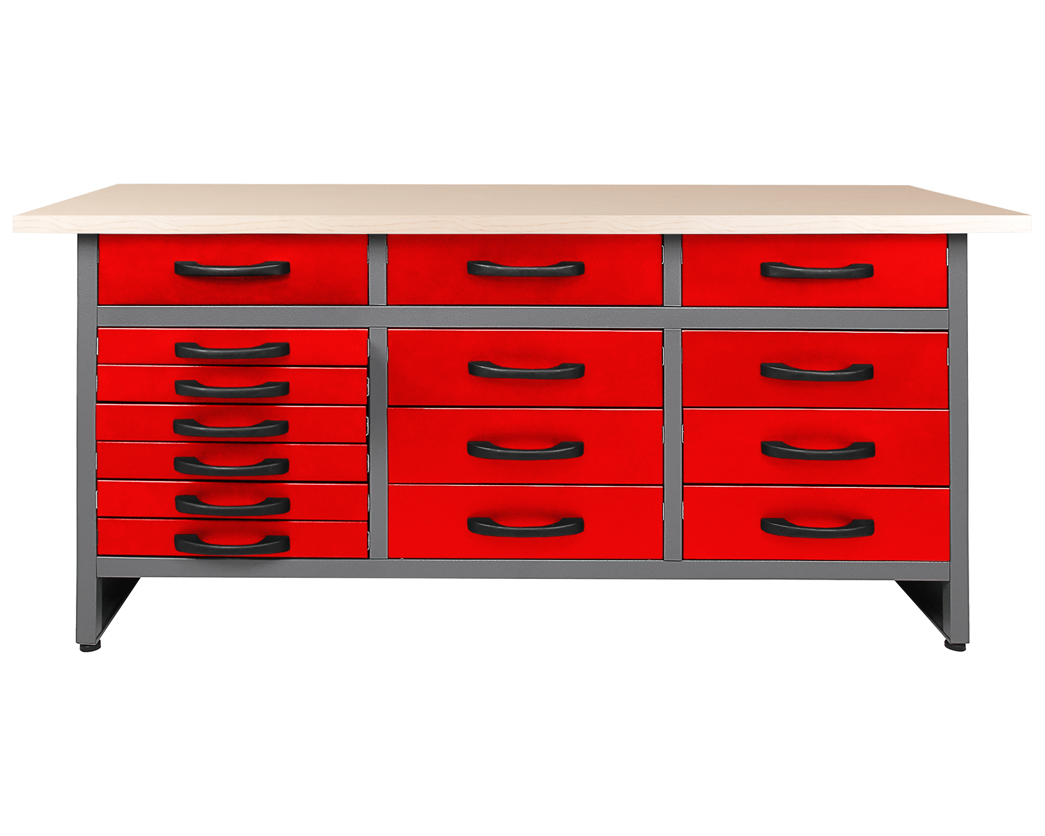 63″ Heavy-Duty Metal Workbench with 15 Drawers | Garage Tool Storage Organizer view 5