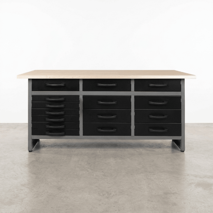63″ Heavy-Duty Metal Workbench with 15 Drawers | Garage Tool Storage Organizer view 4