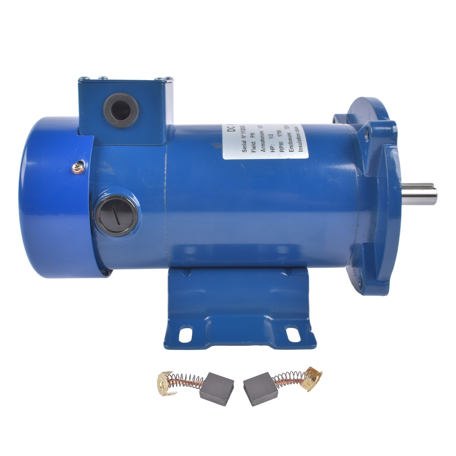 Electric Motor 1/2HP, 1750RPM General Purpose Motor, DC Motor 12V 56C Frame TEFC view 1