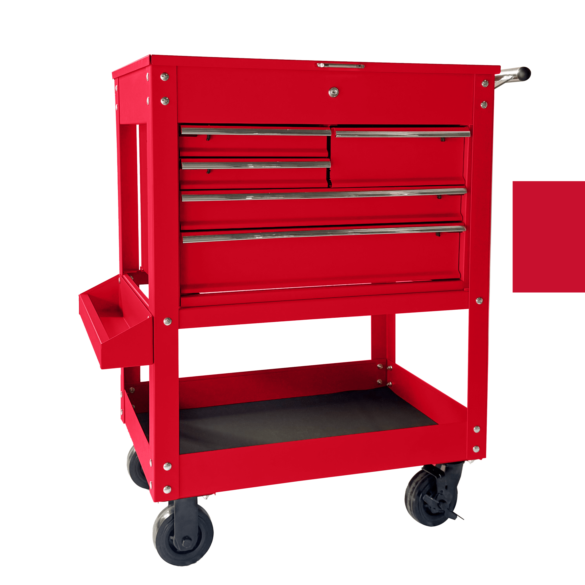 5 Drawer Heavy Duty Rolling Tool Cabinet Steel Garage Storage with Ball Bearing Slides view 6