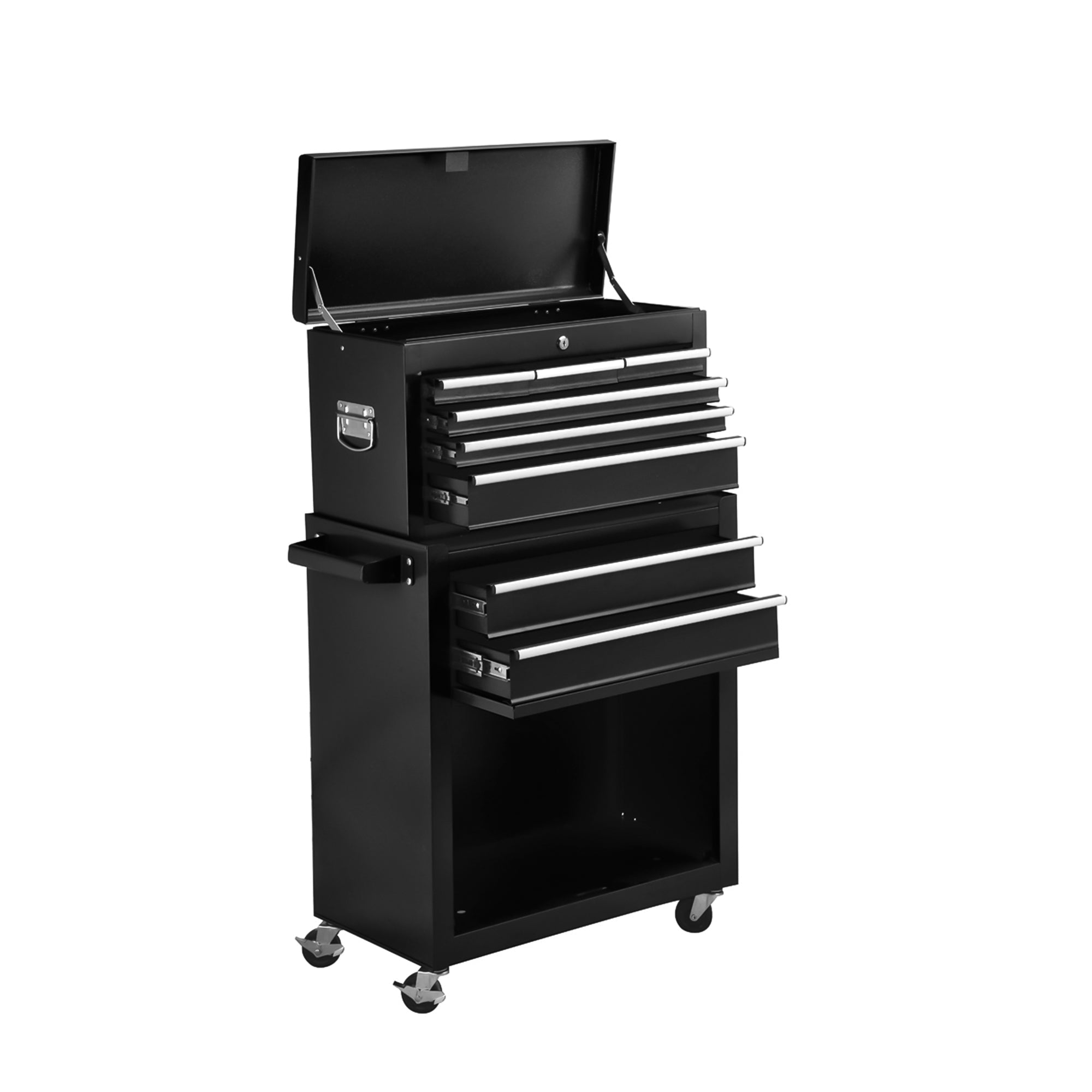 8 Drawer Rolling Tool Cabinet with Casters Heavy Duty Steel Garage Storage view 1