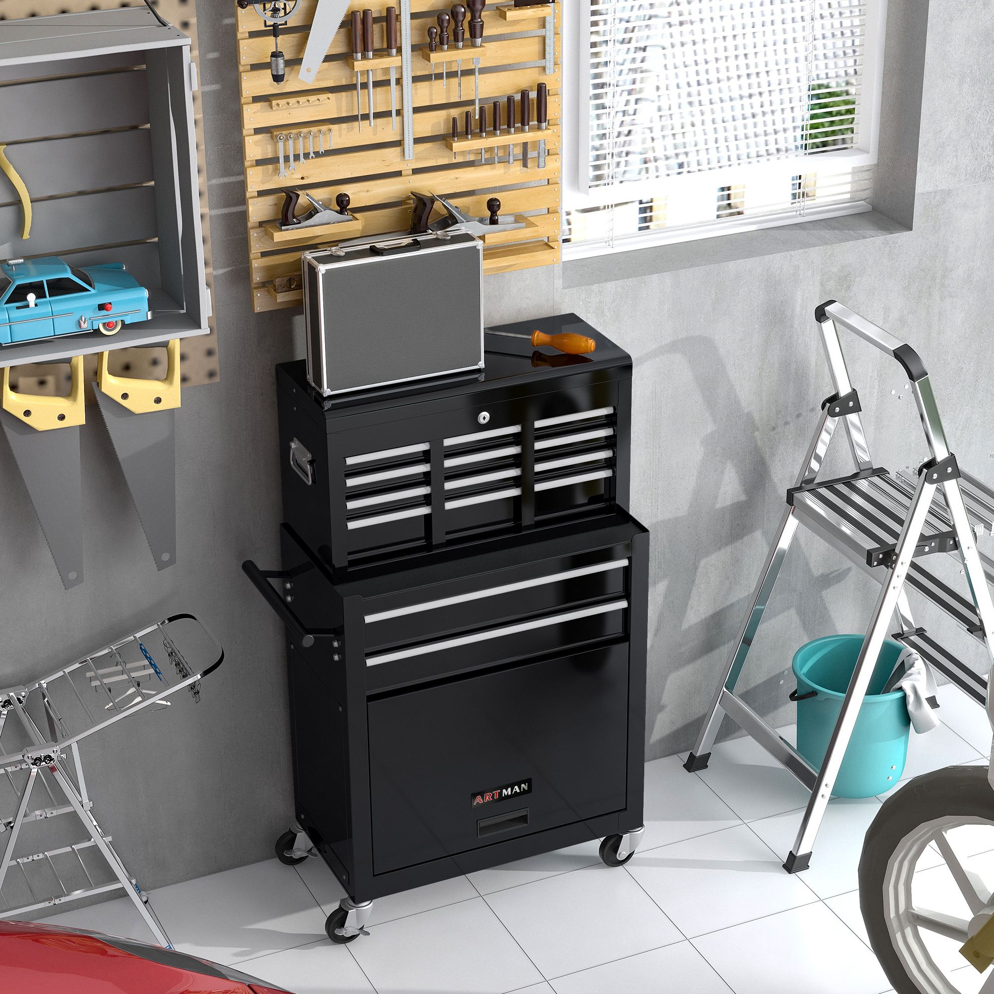 8-Drawer Tool Chest High Capacity Rolling Tool Chest with Wheels and Drawers Rolling Tool Box view 2