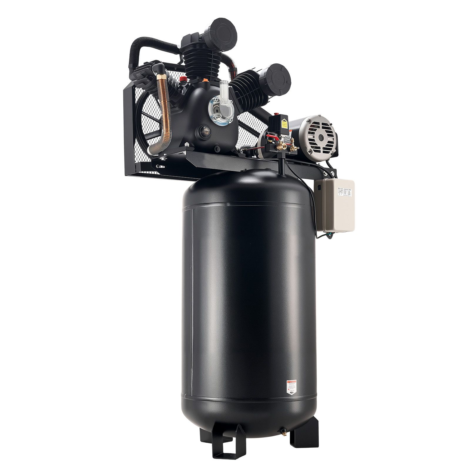 80 Gallons Heavy-Duty Air Compressor, 10HP 17 SCFM At 90PSI Air Compressors Max 175PSI view 8