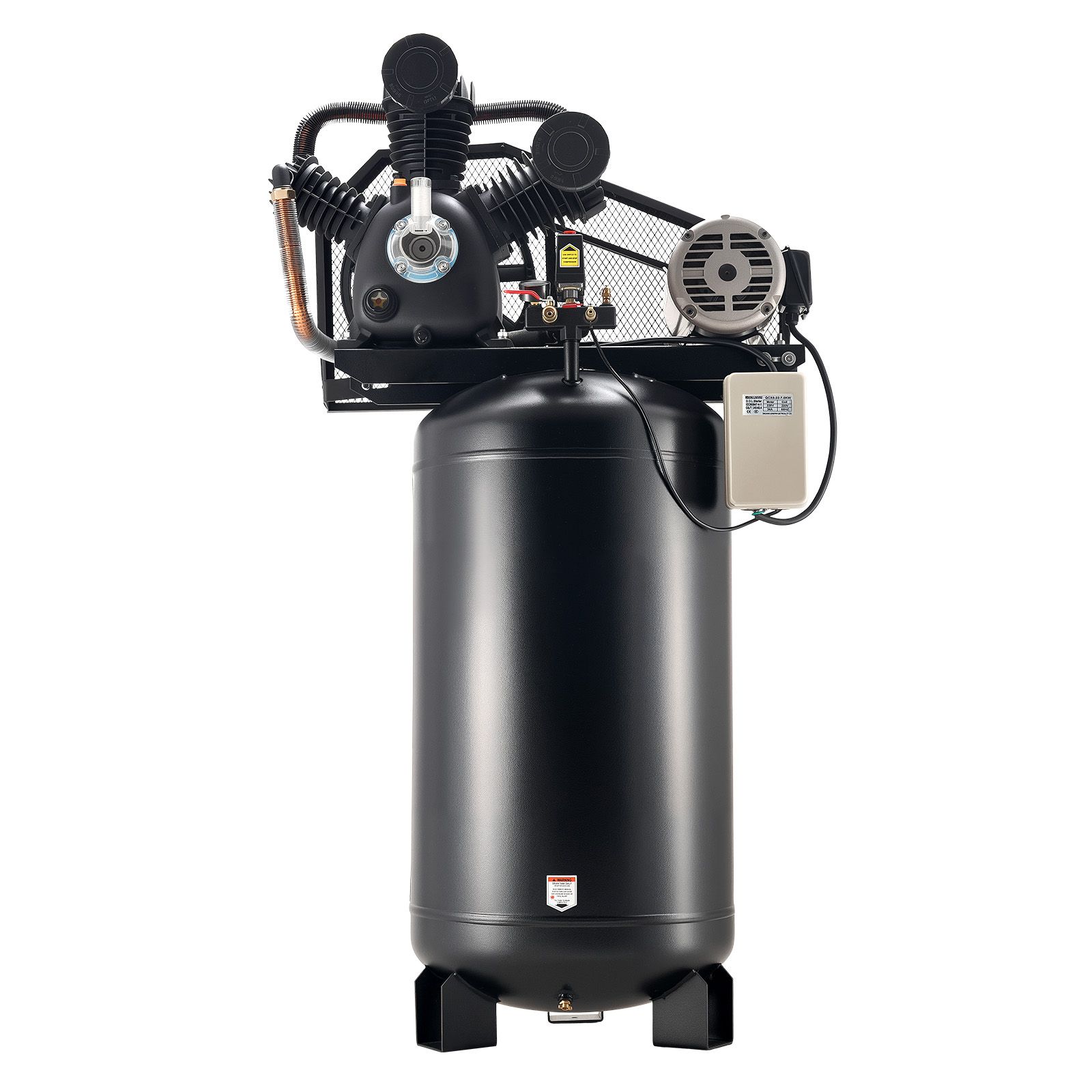 80 Gallons Heavy-Duty Air Compressor, 10HP 17 SCFM At 90PSI Air Compressors Max 175PSI view 1