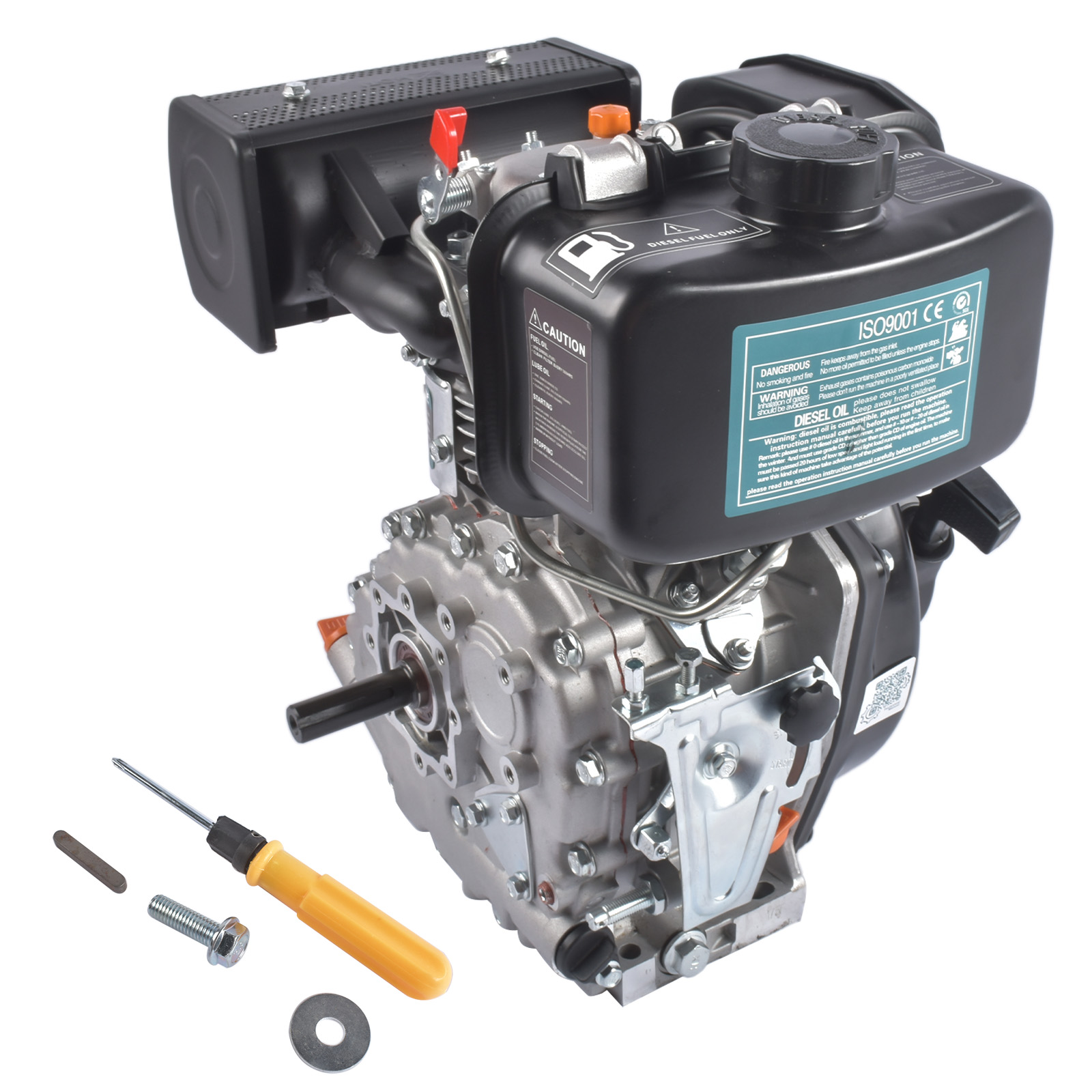 5HP 4-Stroke Single-Cylinder Diesel Engine, 247cc, 3600W view 5