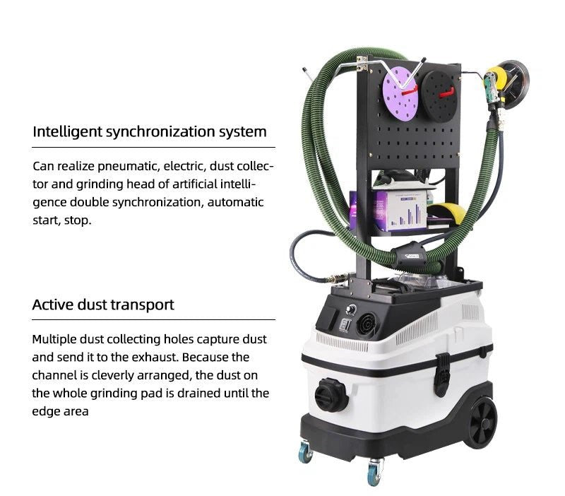 Autobody Sanding & Grinding Machine with Vacuum – Dust-Free Dry Sanding System 1226G3 – Paint & Body Repair view 2