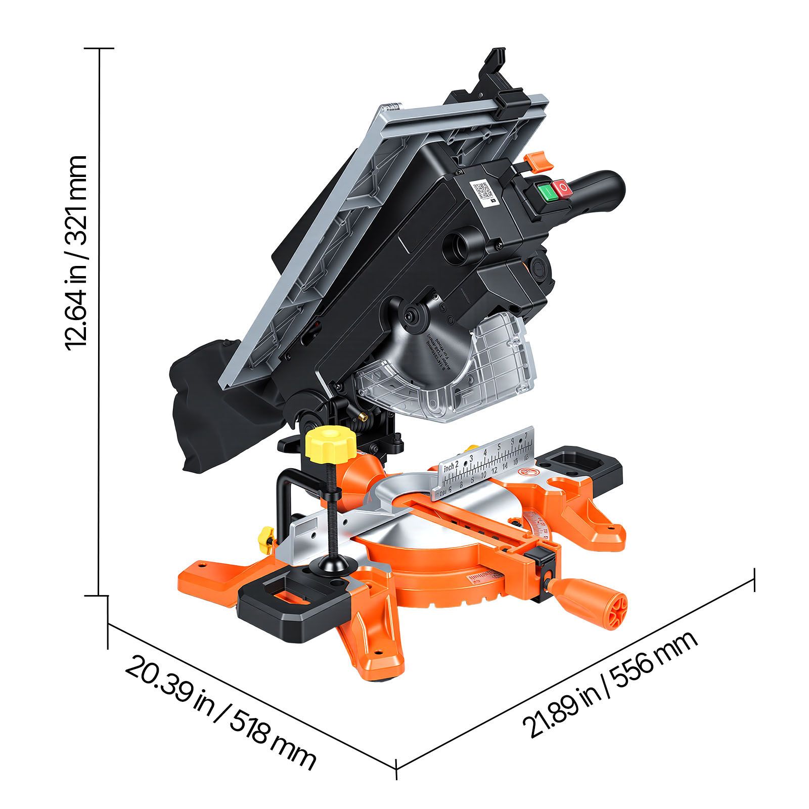 Compound Miter Saw, 8-1/4 Inch Blade, 2-in-1 Miter/Table Saw, with Precision Laser Alignment view 7