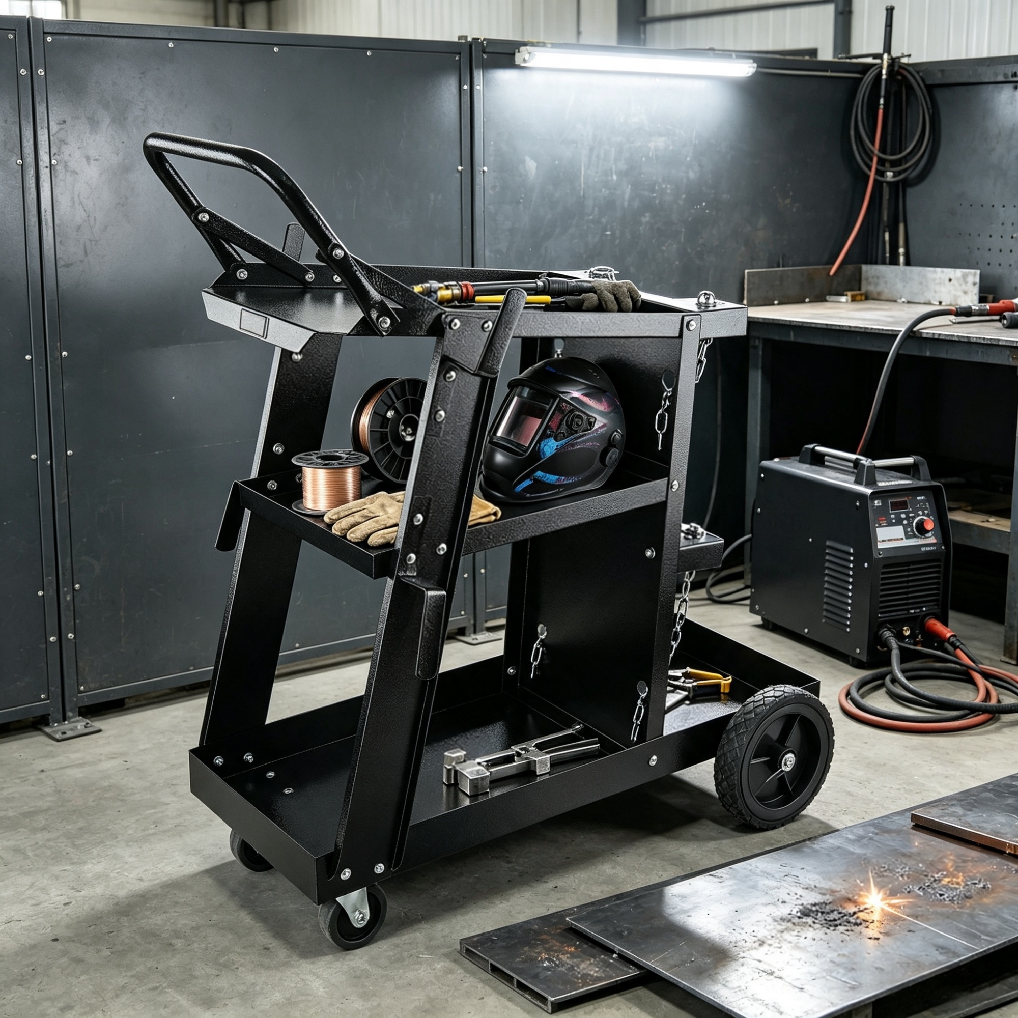 400 lb Three-Tier Welding Cart view 5