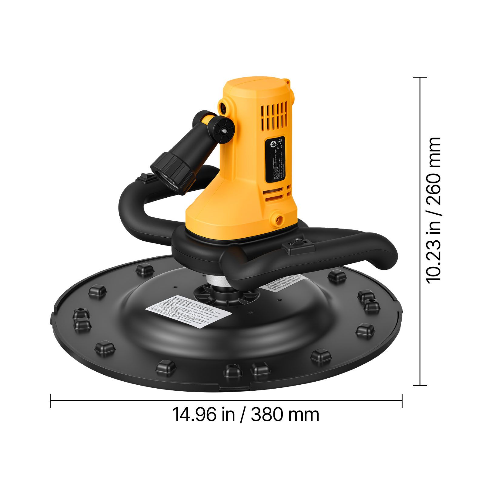 Electric Power Trowel, 800W Concrete Finishing Machine Corded with Mixing Rod view 1
