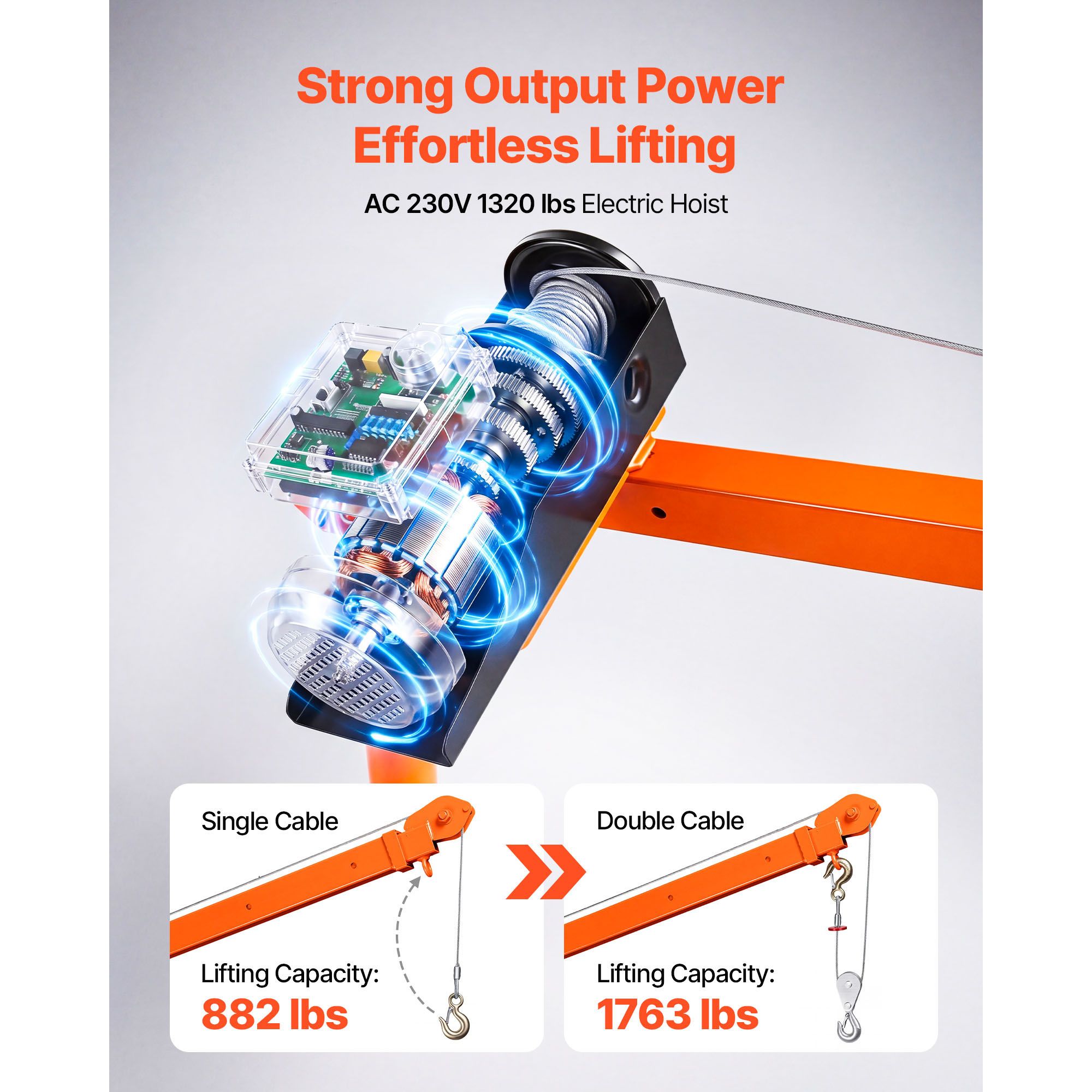 Electric Truck Crane, 1100 Lbs Pickup Truck Crane with PA800 Electric Hoist view 3