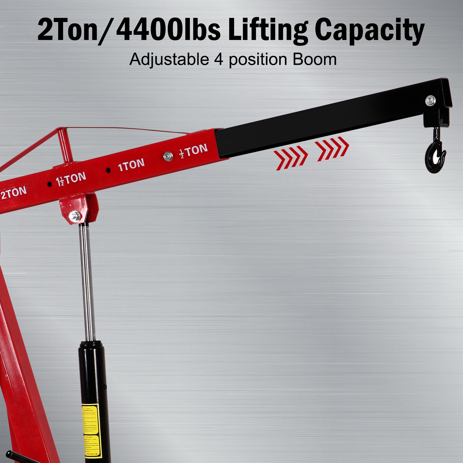 Engine Hoist 2 Ton 4400 Lb Folding Cherry Picker Engine Shop Crane Heavy Duty Hydraulic Tilting view 3