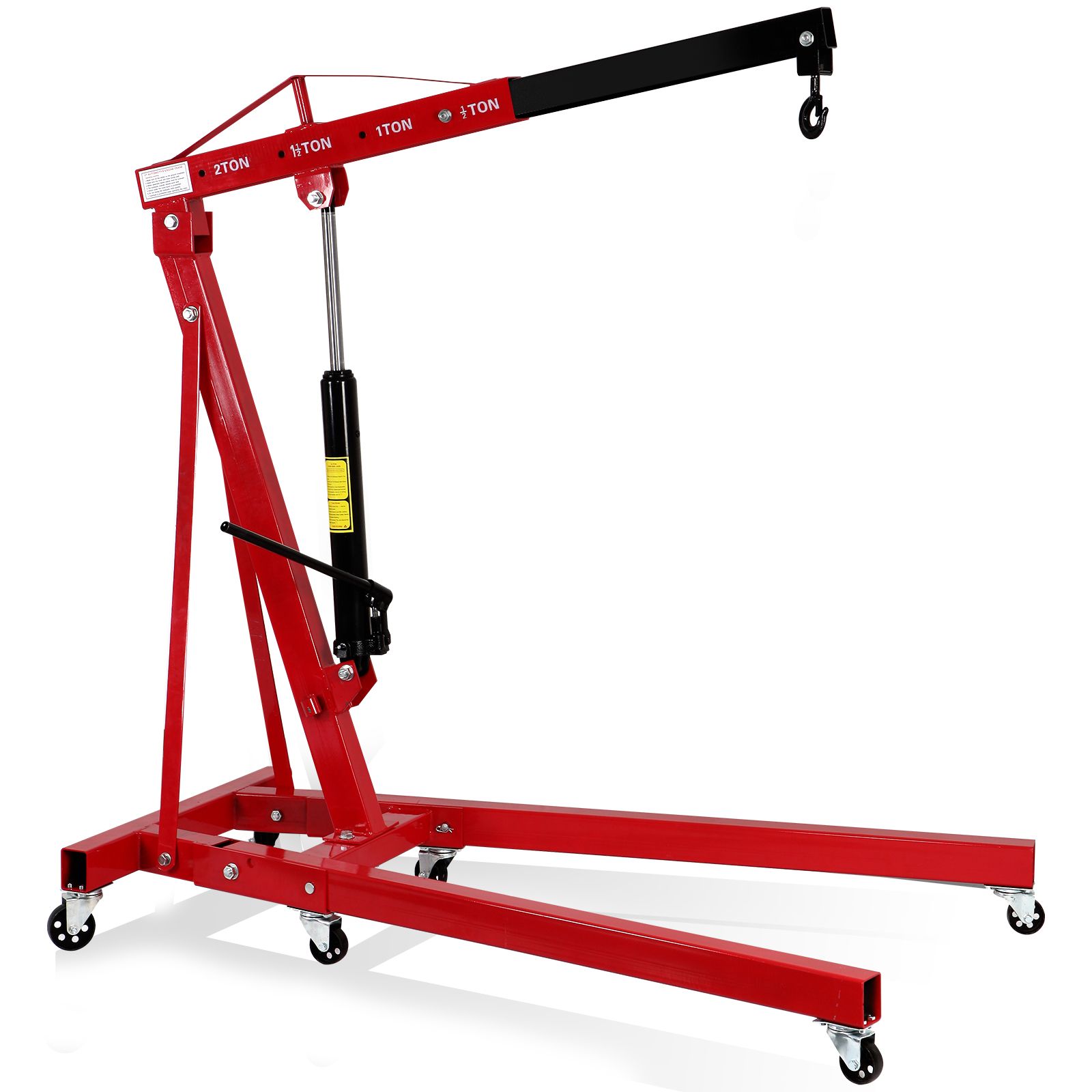 Engine Hoist 2 Ton 4400 Lb Folding Cherry Picker Engine Shop Crane Heavy Duty Hydraulic Tilting view 1