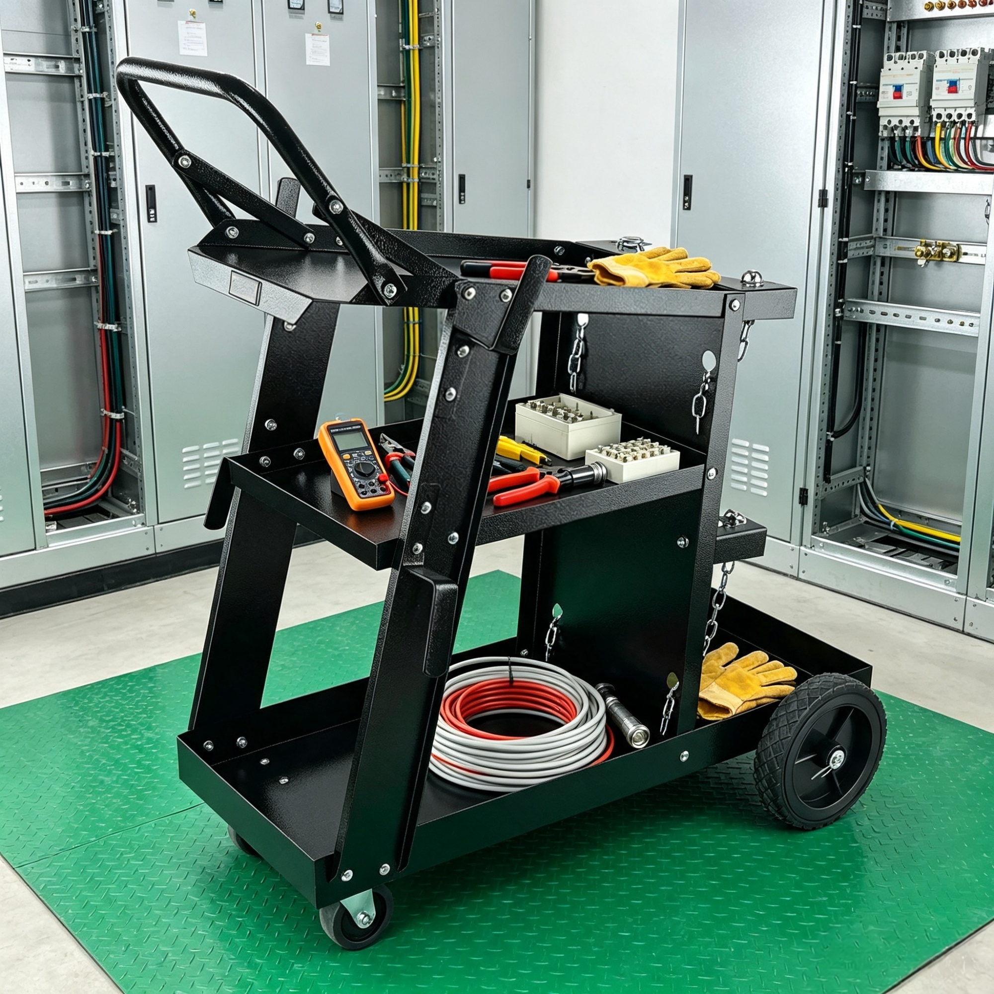 400 lb Three-Tier Welding Cart view 2