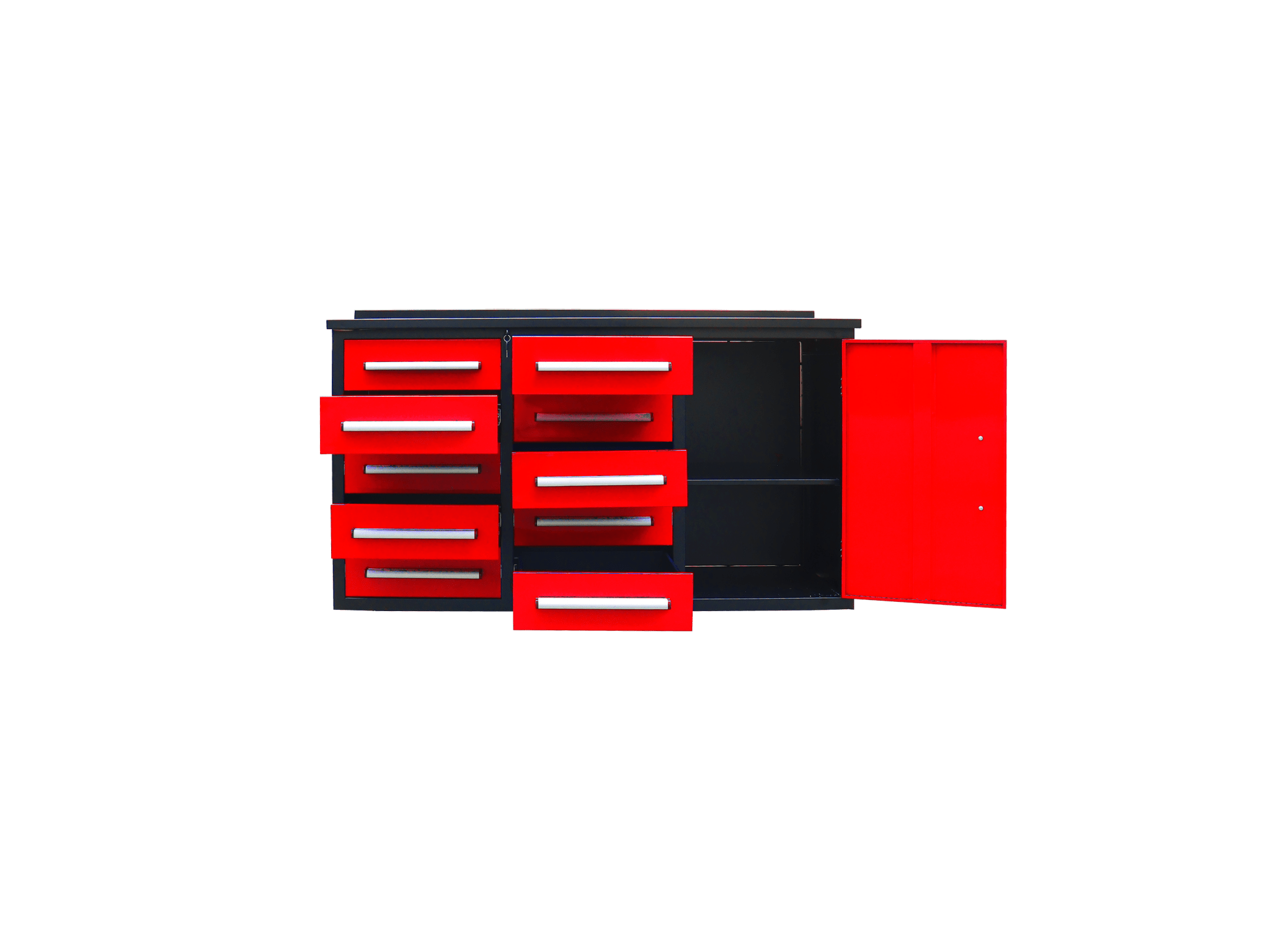 Heavy-Duty 5.5FT Steel Workbench – 10 & 15 Drawer Tool Bench with Locks & EVA Liners view 5