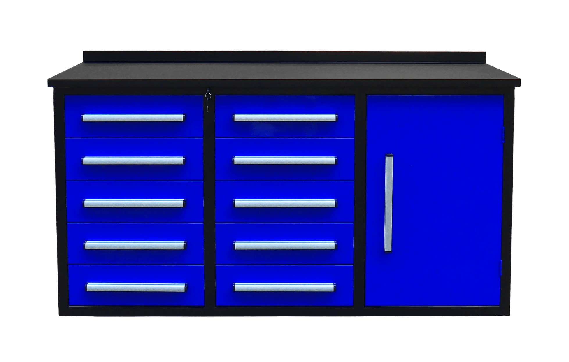 Heavy-Duty 5.5FT Steel Workbench – 10 & 15 Drawer Tool Bench with Locks & EVA Liners view 1