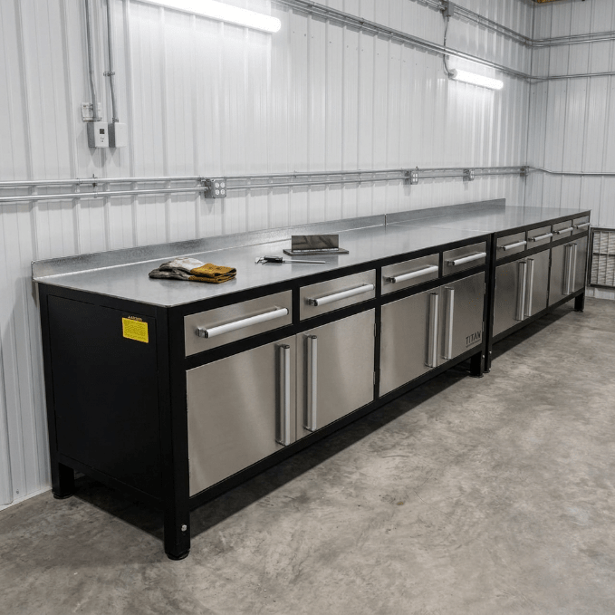 Heavy-Duty Steel Welding Table & Tool Bench – Industrial Workbench with Storage Drawers view 6