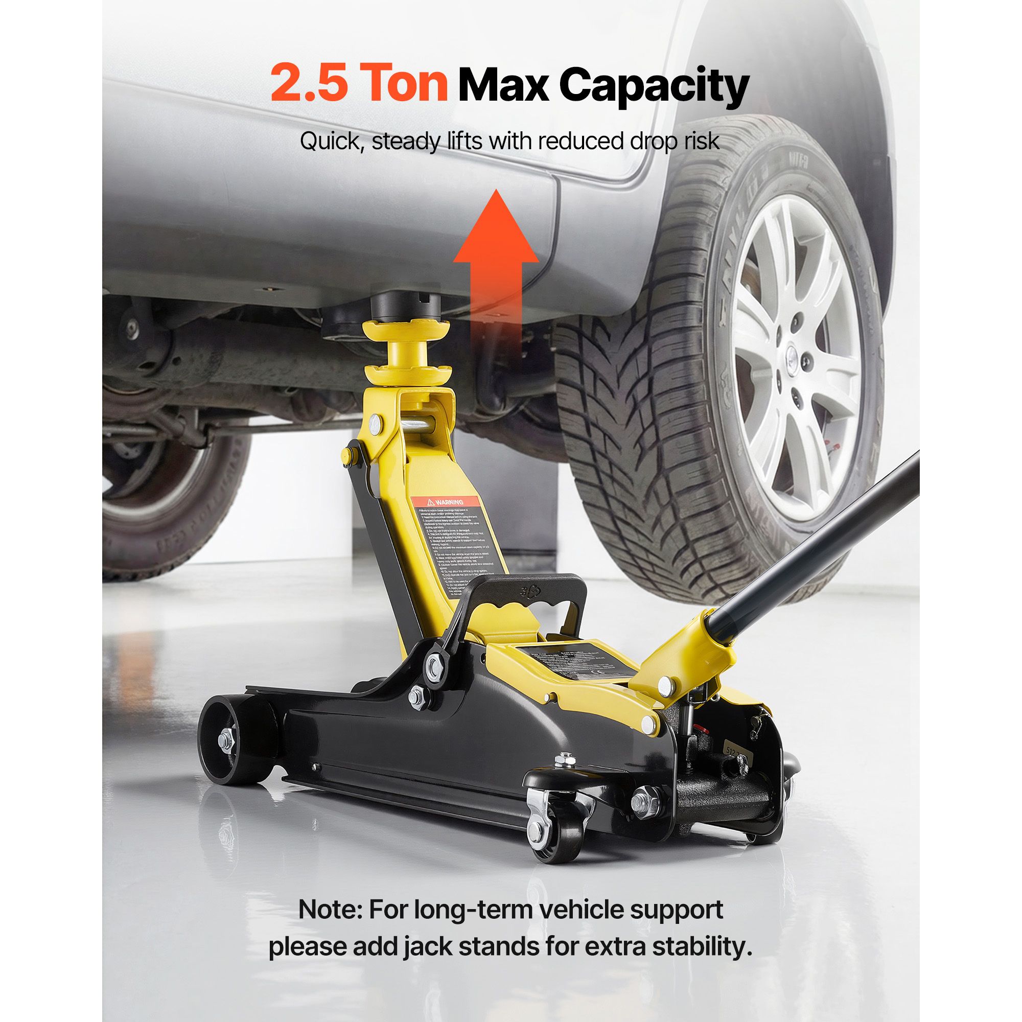 Low Profile Floor Jack, 2.5 Ton (5512 Lbs) Capacity view 6