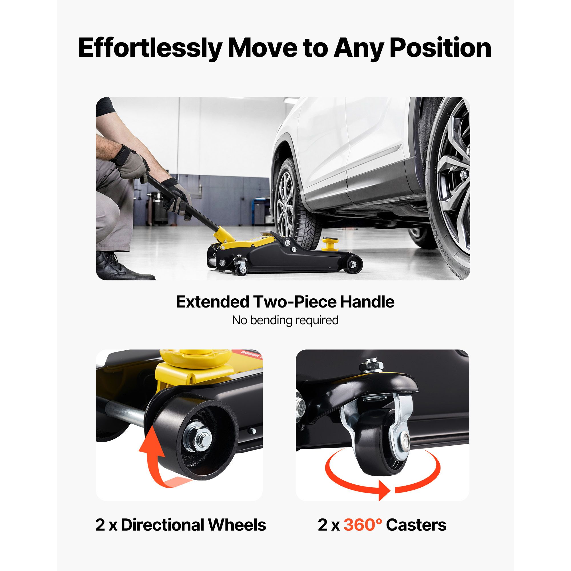 Low Profile Floor Jack, 2.5 Ton (5512 Lbs) Capacity view 1
