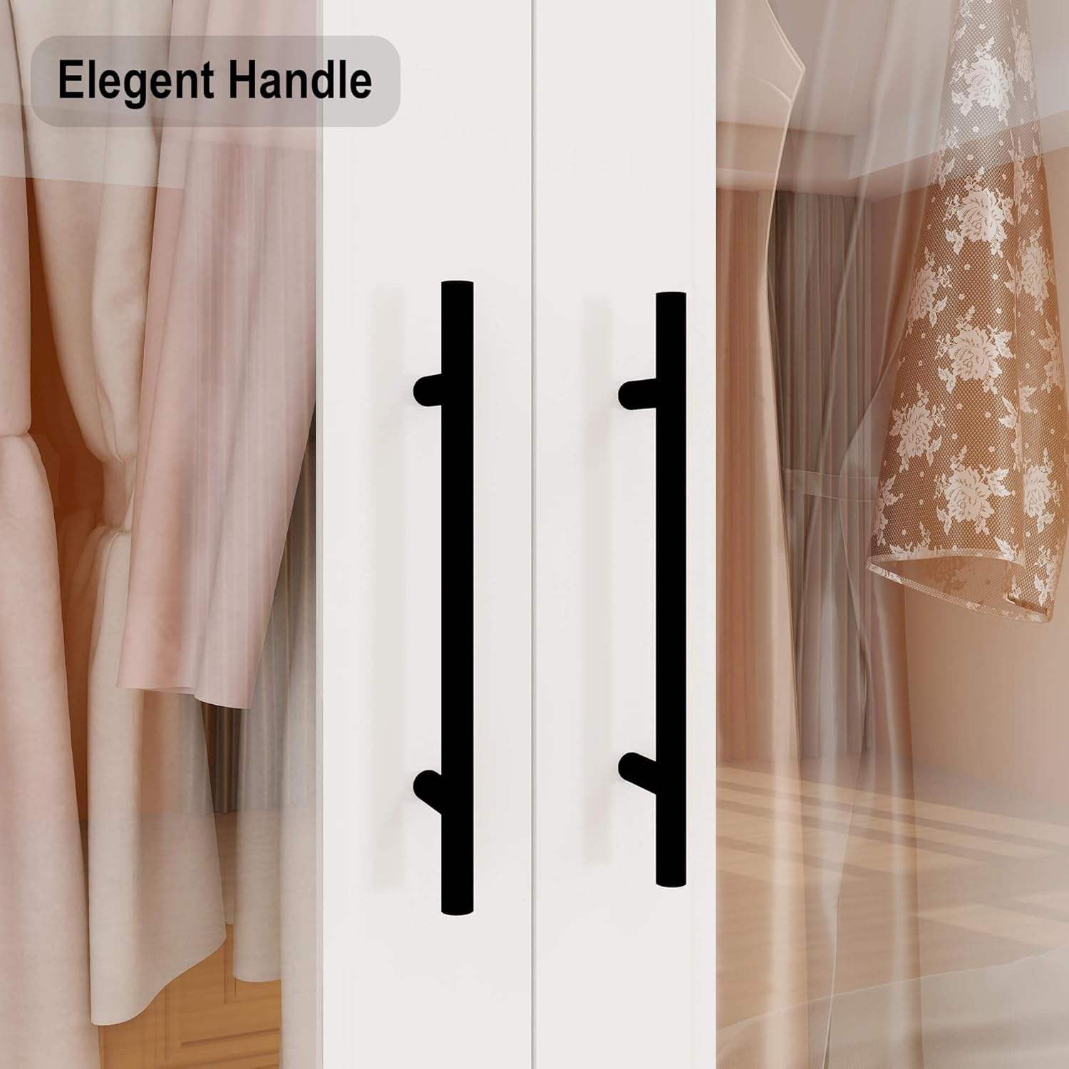 Modern Wardrobe Storage Cabinet with Acrylic Doors & Drawers White SKU# 113229 view 3