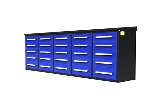 10 FT Heavy-Duty Steel Garage Tool Bench Work bench With 15/20/30/25/35 Drawers – Industrial Storage Table view 7