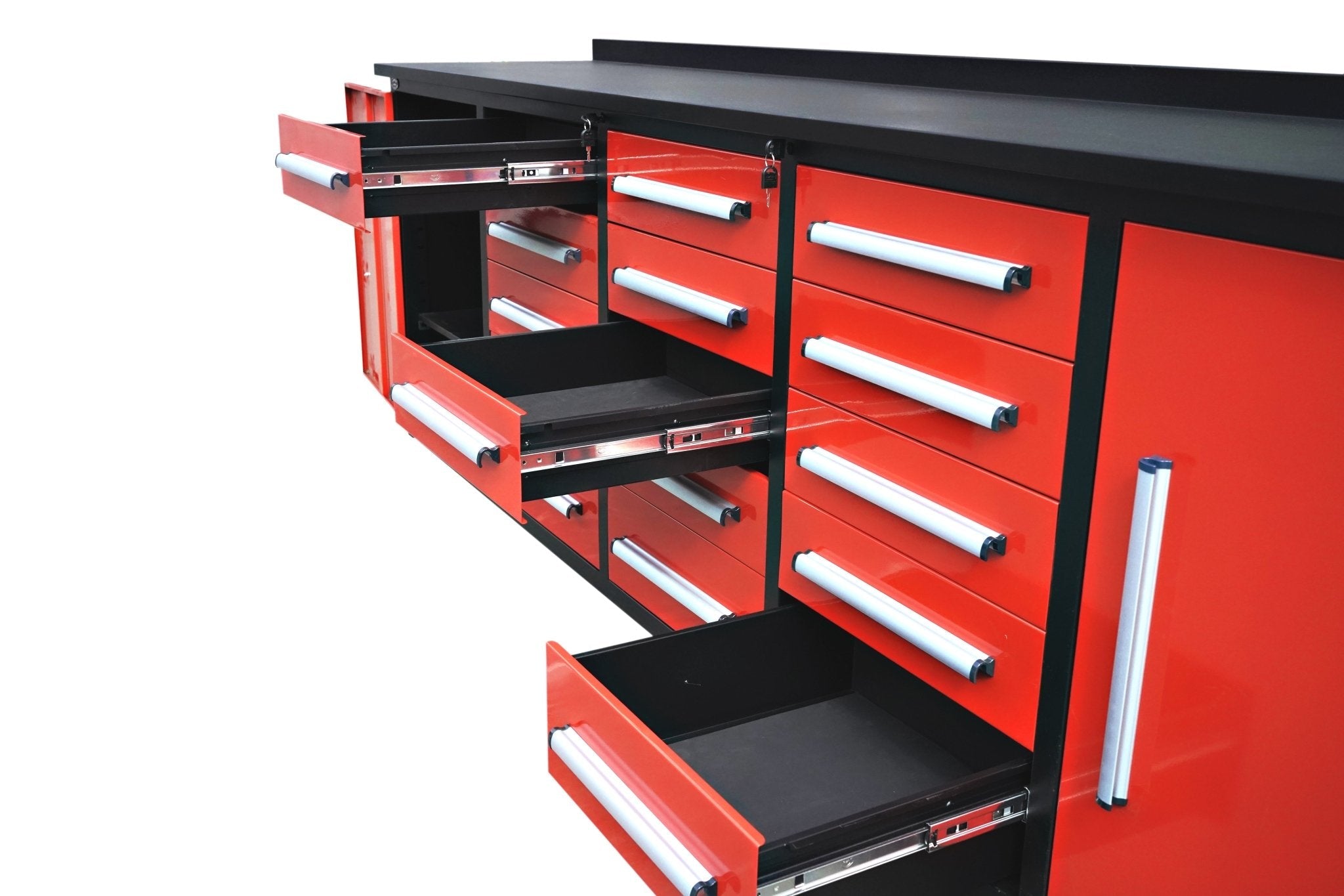 10 FT Heavy-Duty Steel Garage Tool Bench Work bench With 15/20/30/25/35 Drawers – Industrial Storage Table view 3