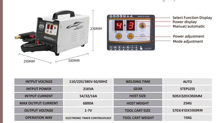 New 110V 3KW Panel Spot Welder Puller – Dent Repair Machine for Auto Body Work 90E1126 view 5